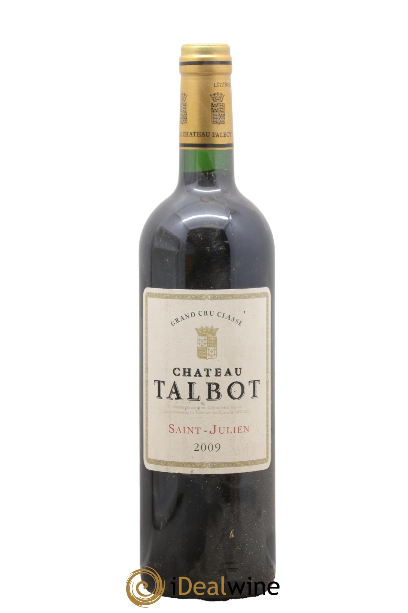 Château Talbot 4ème Grand Cru Classé 2009 - Posten von 1 Flasche - 0