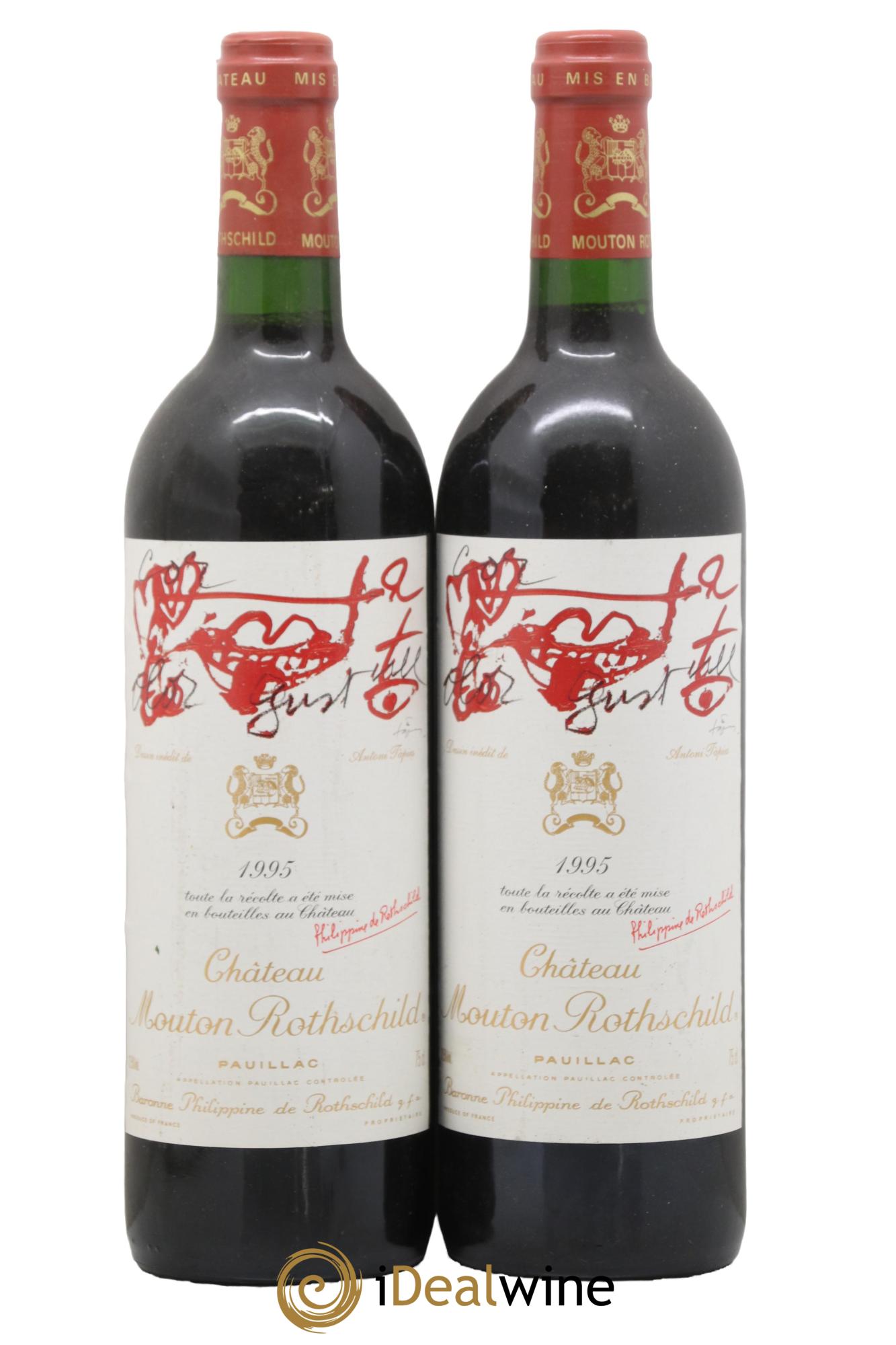 Château Mouton Rothschild 1er Grand Cru Classé 1995 - Lot of 2 bottles - 0