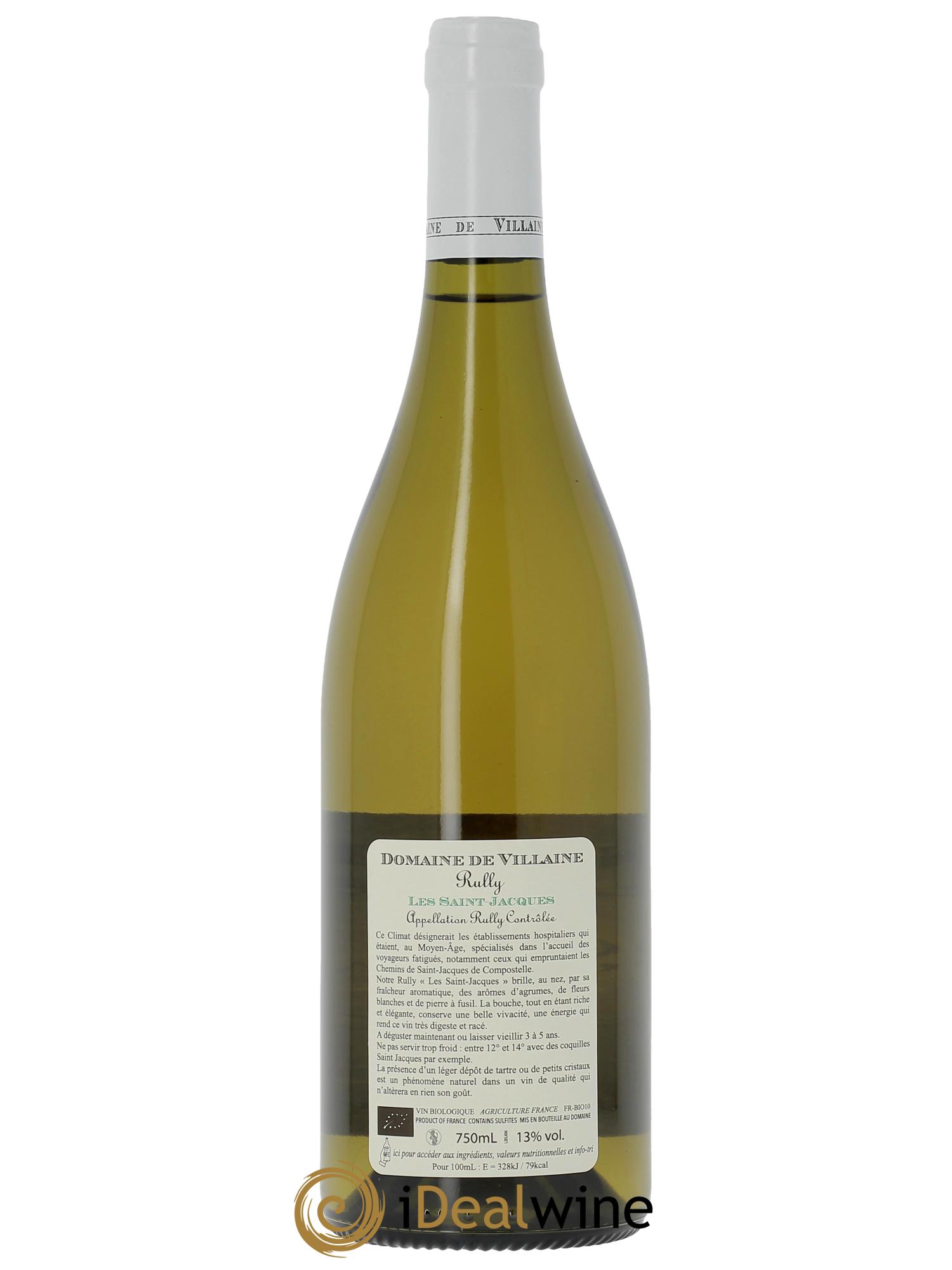 Rully Les Saint-Jacques Domaine de Villaine  2024 - Lot de 1 bouteille - 1