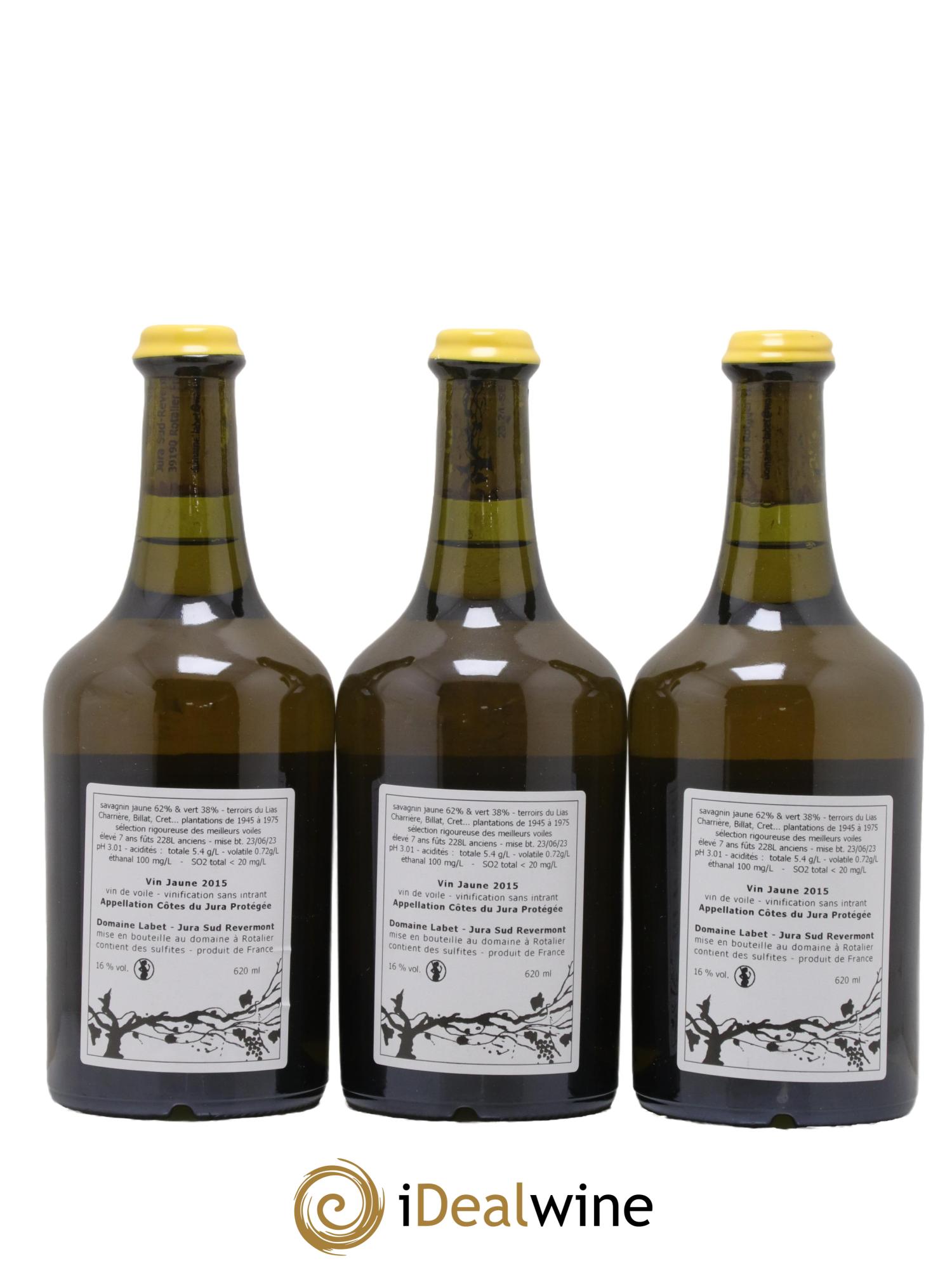 Côtes du Jura Vin Jaune Romain - Julien  - Charline Labet 2015 - Lot de 3 clavelins - 1
