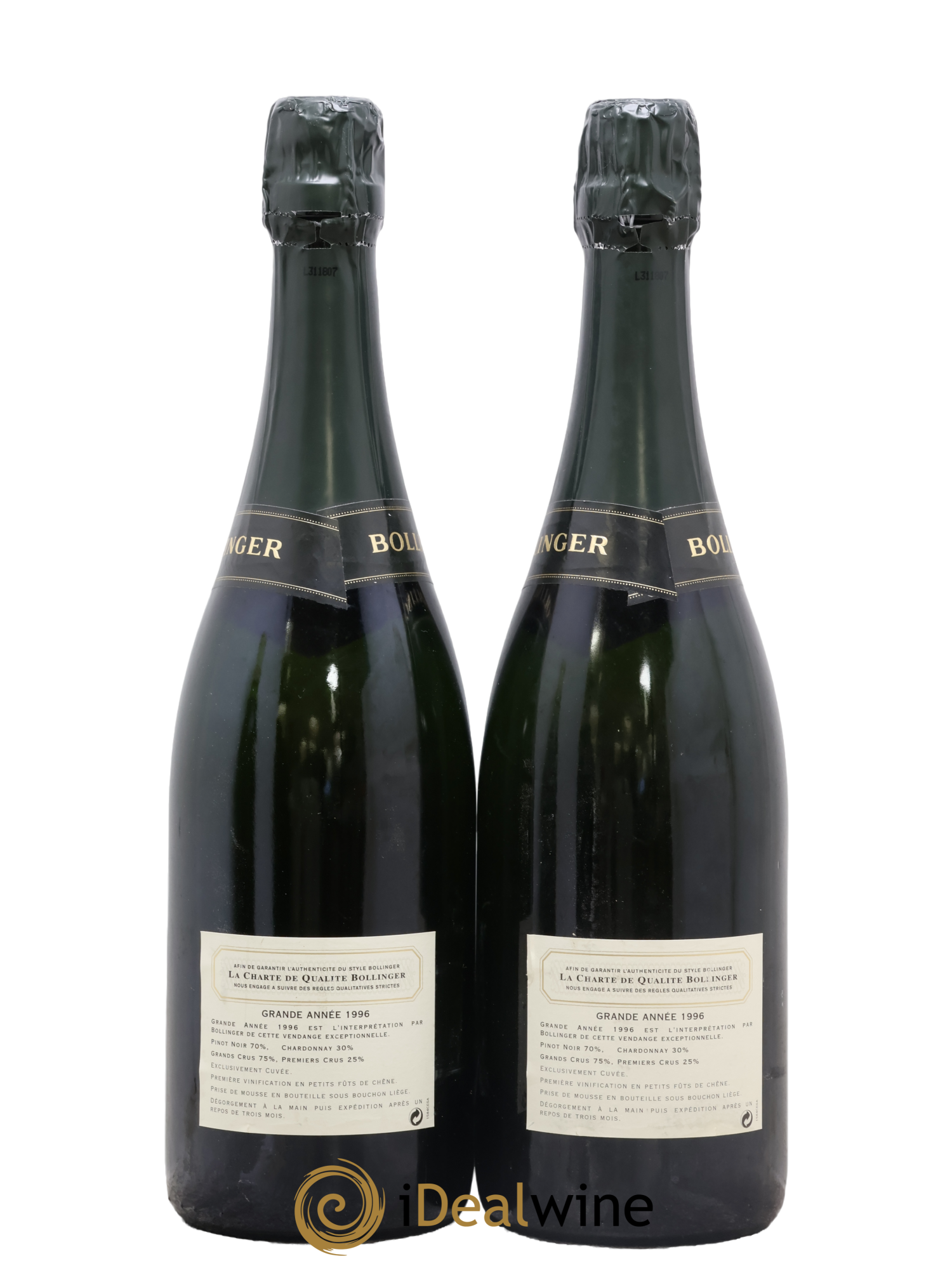 La Grande Année Brut Bollinger 1996 - Posten von 2 Flaschen - 1