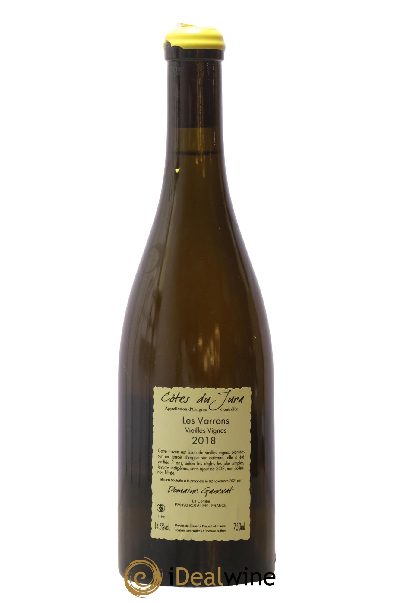 Côtes du Jura Les Varrons Vieilles Vignes Jean-François Ganevat (Domaine) 2018 - Posten von 1 Flasche - 1
