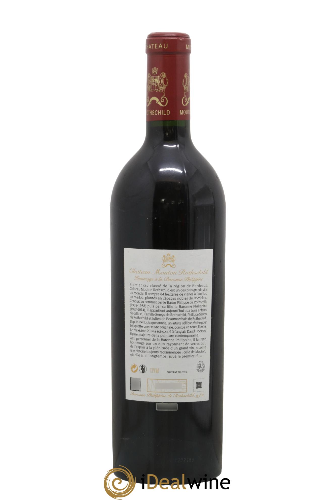 Château Mouton Rothschild 1er Grand Cru Classé 2014 - Lot of 1 bottle - 1