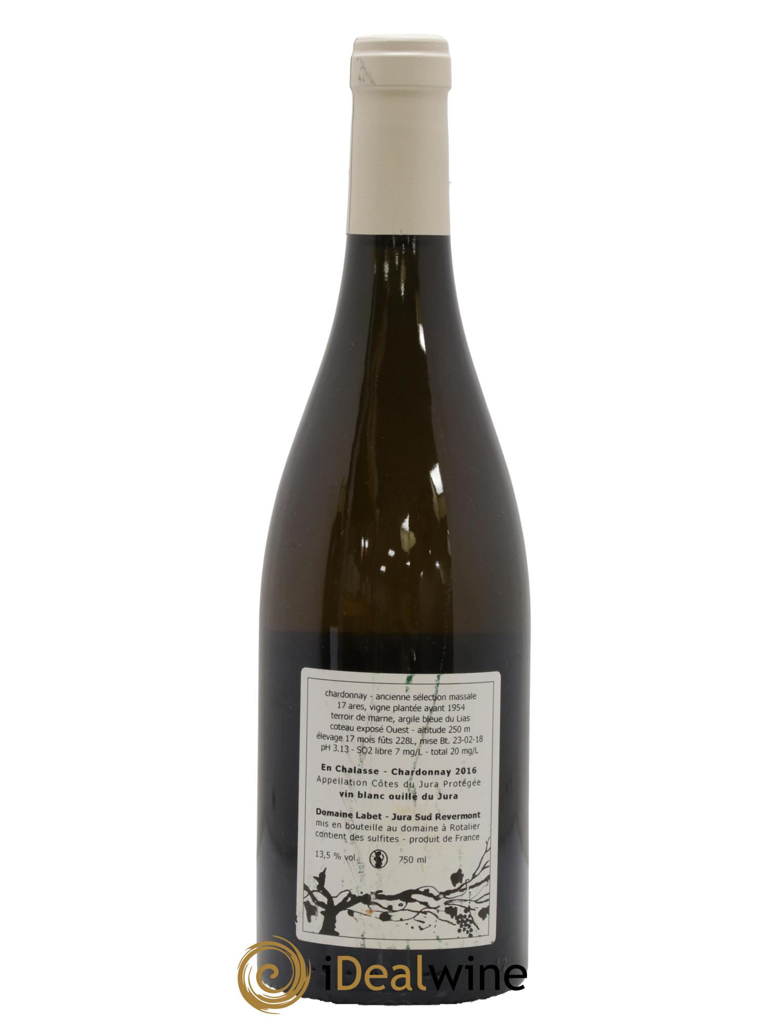 Côtes du Jura Chardonnay En Chalasse Romain - Julien - Charline Labet 2016 - Lot de 1 bouteille - 1