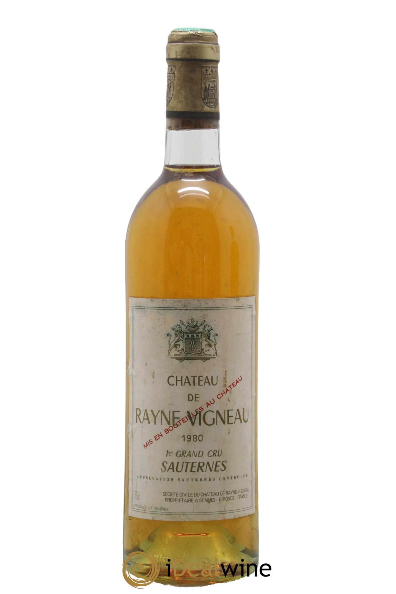 Château de Rayne Vigneau 1er Grand Cru Classé 1980 - Lotto di 1 bottiglia - 0
