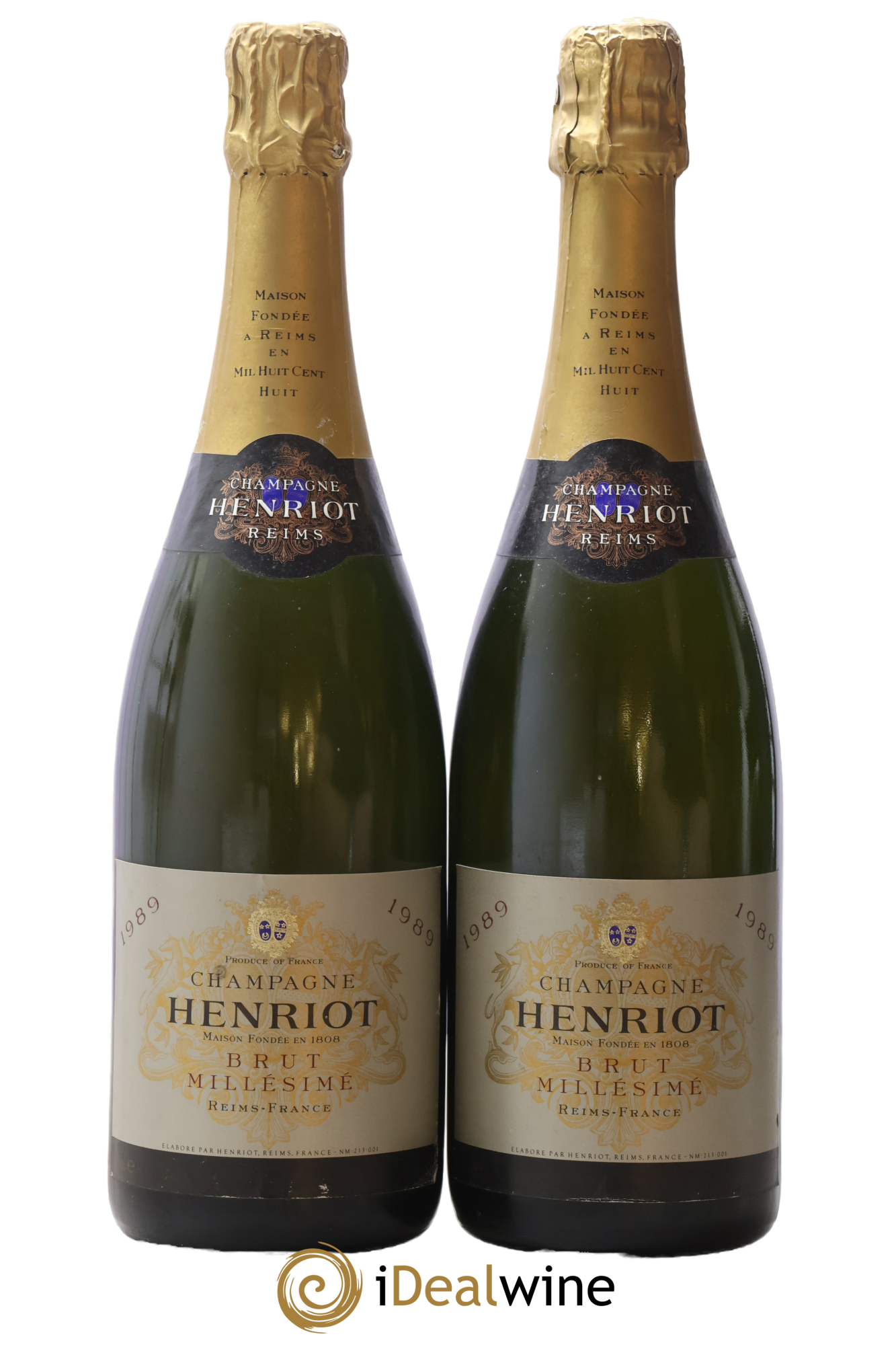 Brut Millésimé Henriot 1989 - Lot de 2 bouteilles - 0