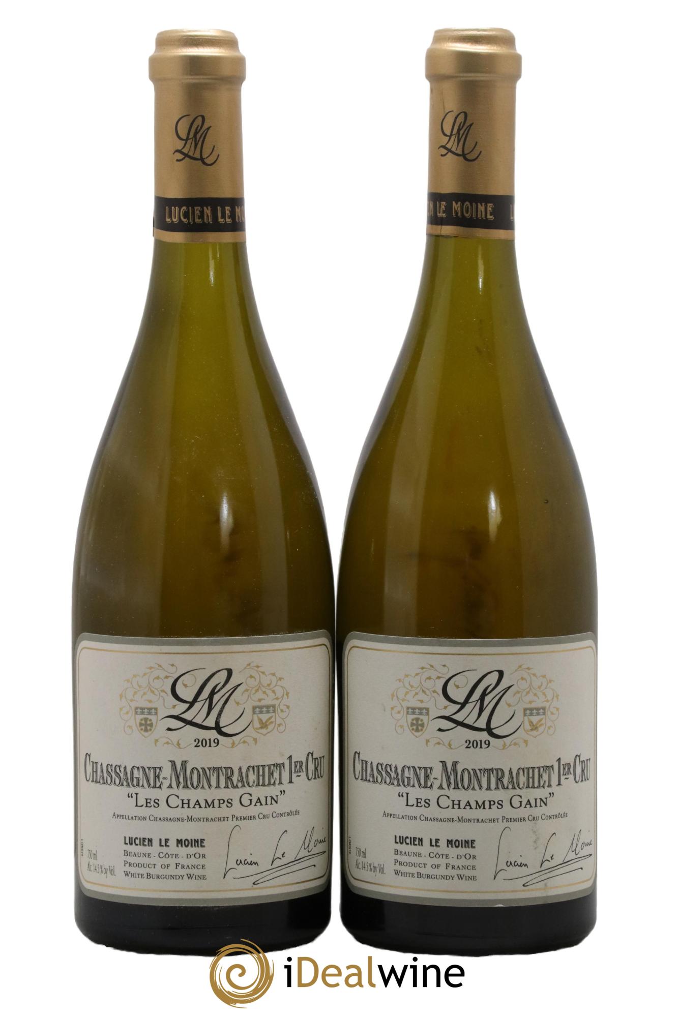 Chassagne-Montrachet 1er Cru Champ Gain Lucien Le Moine 2019 - Lot de 2 bouteilles - 0