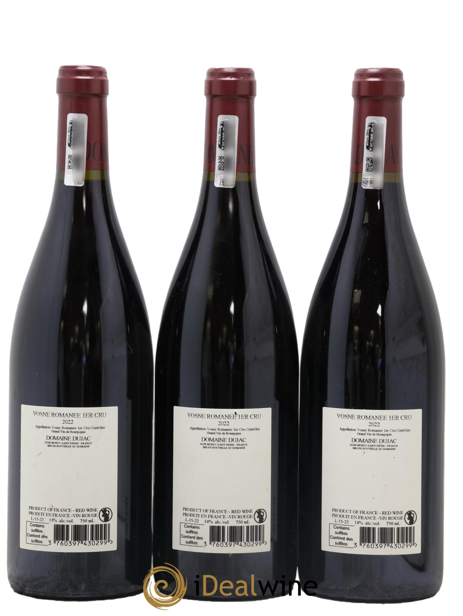 Vosne-Romanée 1er Cru Aux Malconsorts Dujac (Domaine) 2022 - Lot de 3 bouteilles - 1