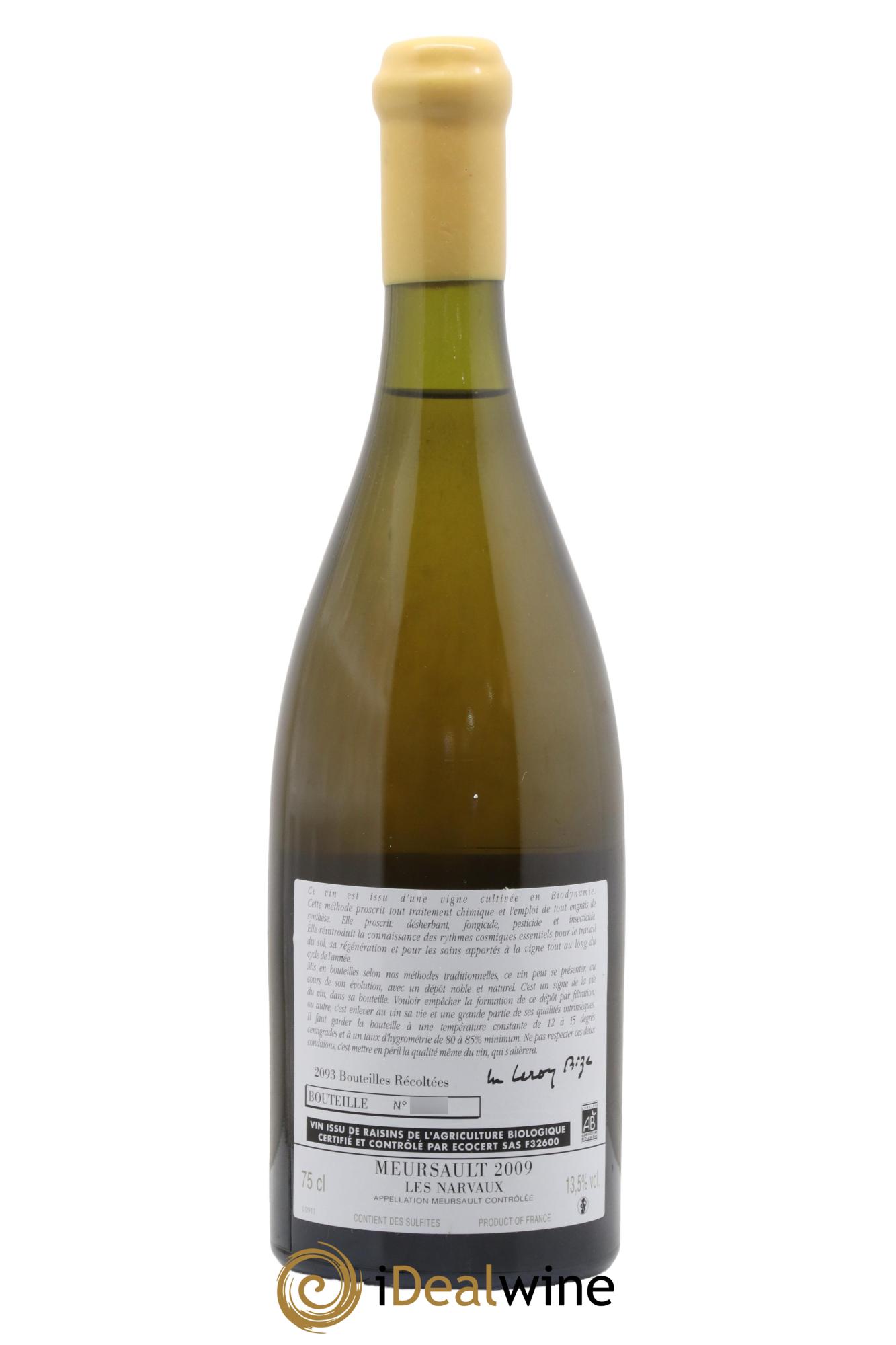 Meursault Les Narvaux d'Auvenay (Domaine) 2009 - Lotto di 1 bottiglia - 1