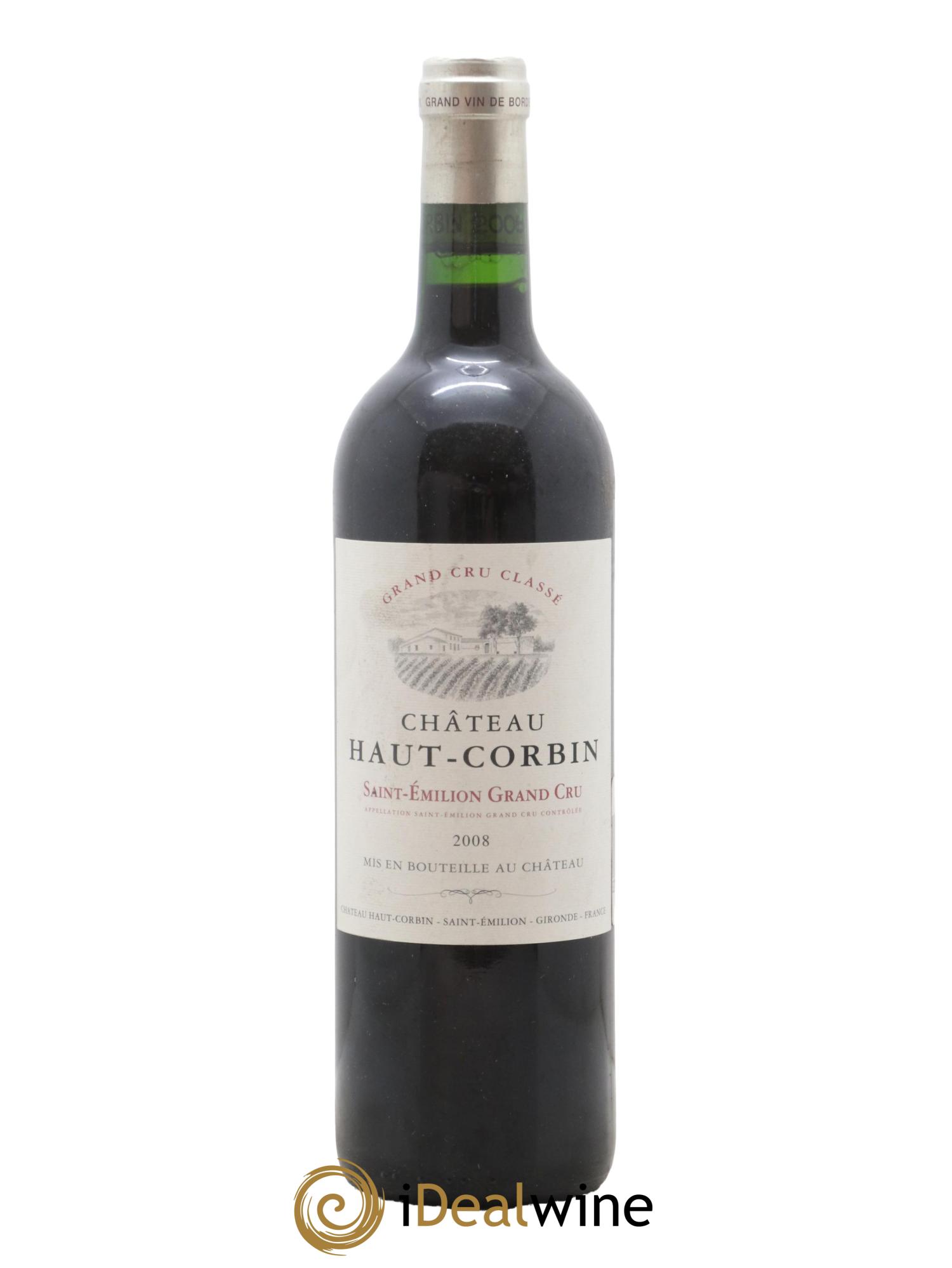 Château Haut Corbin Grand Cru 2008 - Lot de 1 bouteille - 0