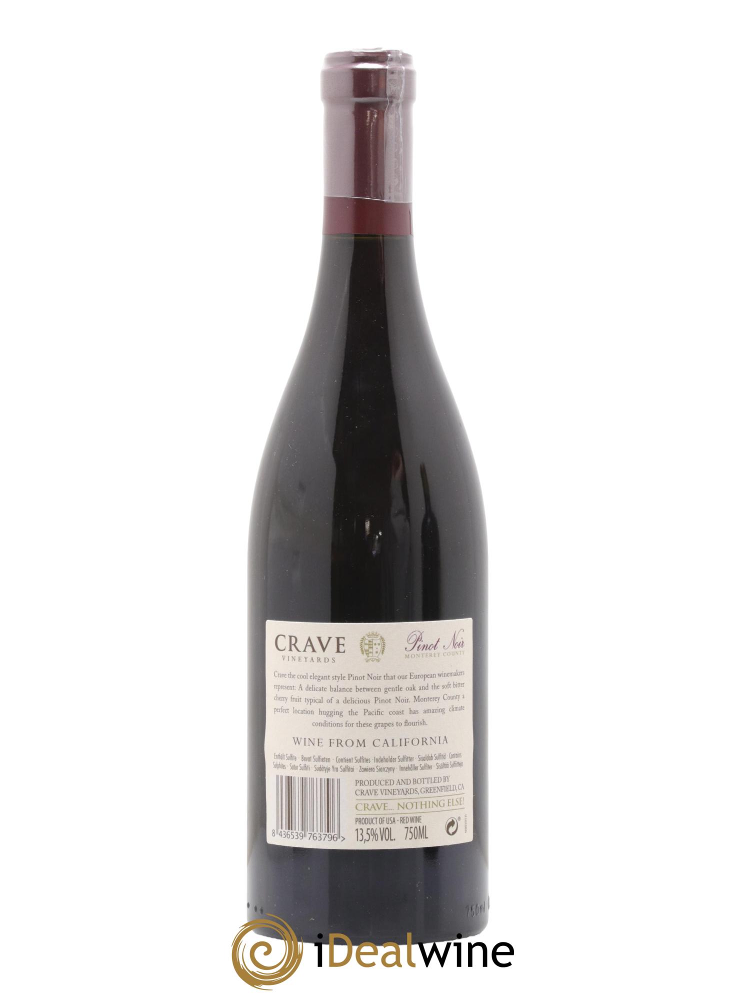 USA Monterey County Pinot Noir Crave Vineyards 2013 - Lot de 1 bouteille - 1