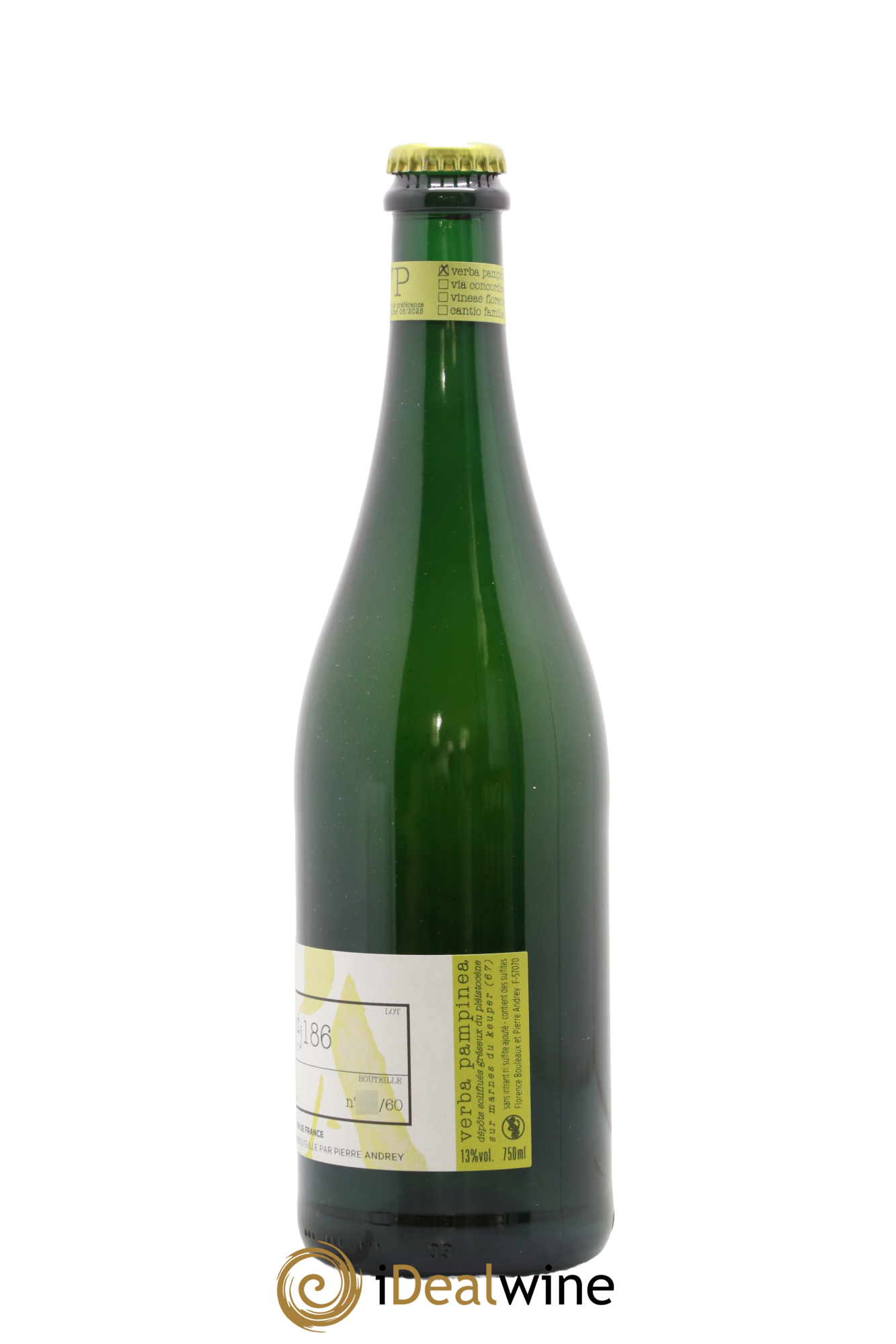 Vin de France Verba Pampinea Riesling Florence Bouleaux et Pierre Andrey 2019 - Lotto di 1 bottiglia - 1