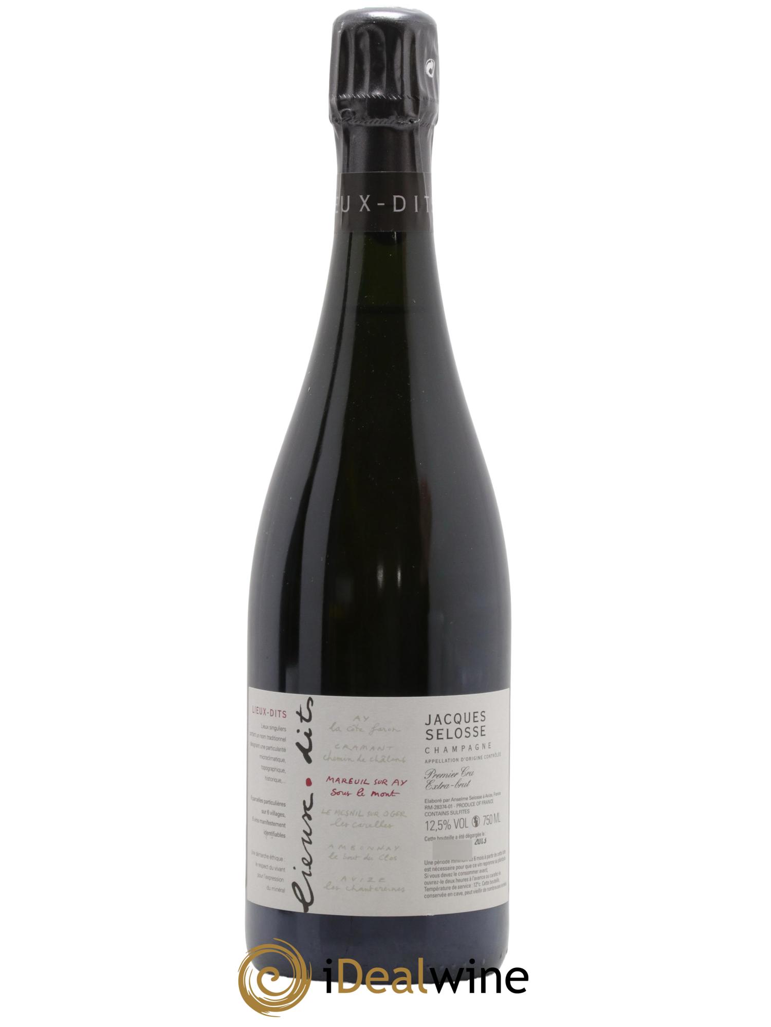 Mareuil sur Ay Sous le Mont Extra-Brut Jacques Selosse - Lot de 1 bouteille - 0