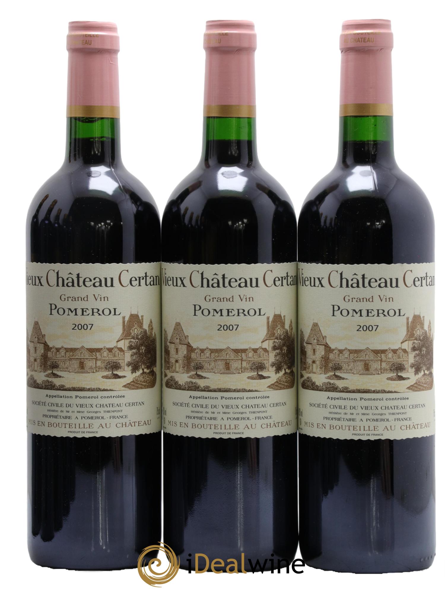 Vieux Château Certan  2007 - Lotto di 3 bottiglie - 0