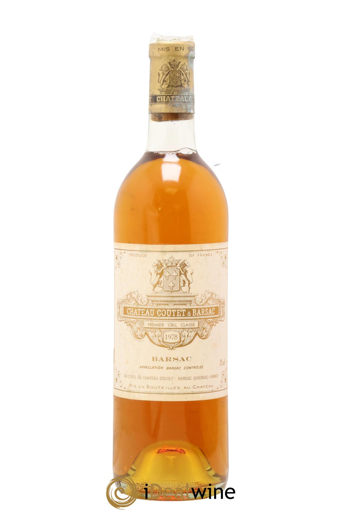 Château Coutet 1er Grand Cru Classé 1978 - Lot of 1 bottle - 0