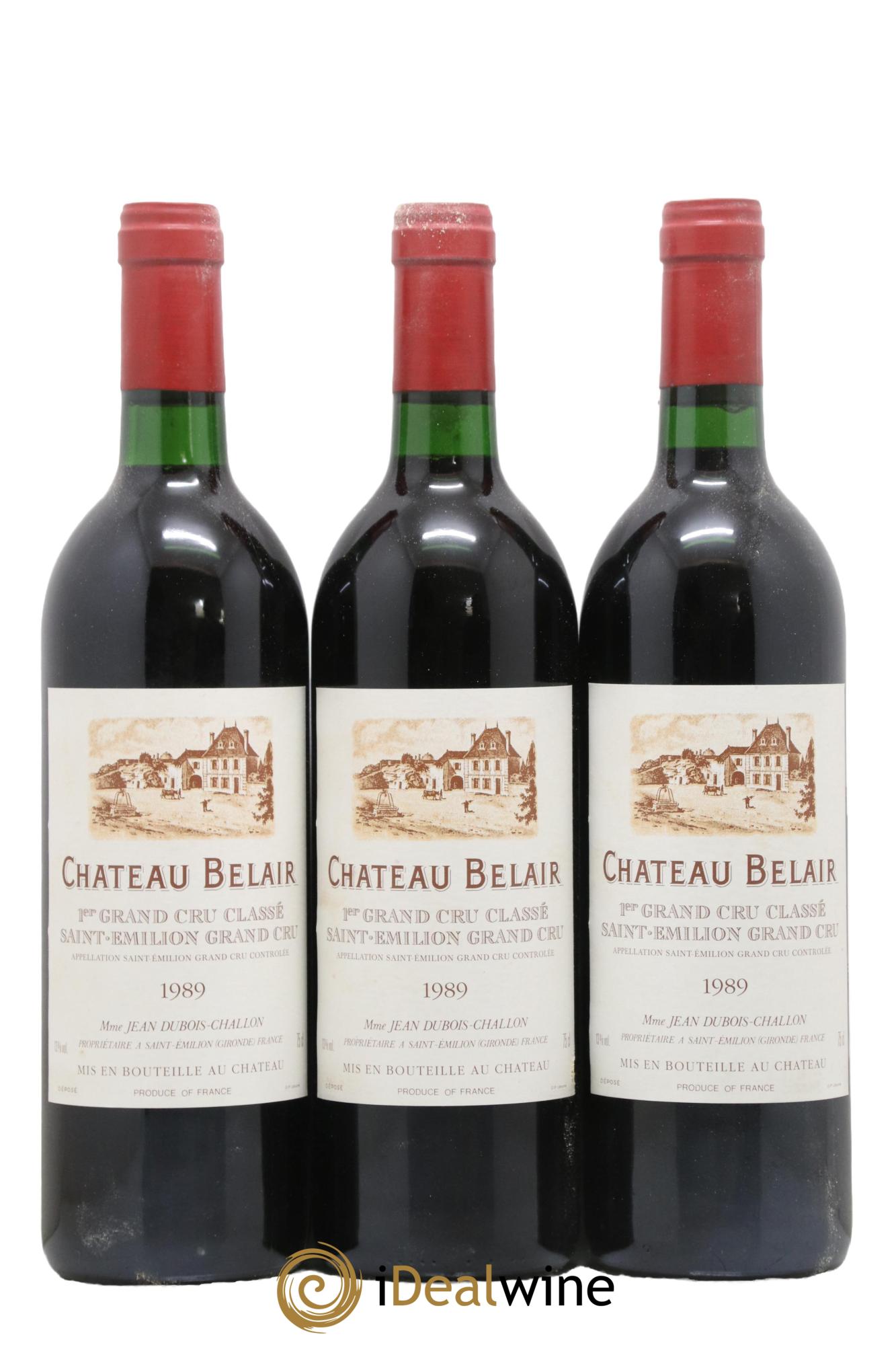 Château Belair (Belair-Monange) 1er Grand Cru Classé B 1989 - Lot de 12 bouteilles - 2
