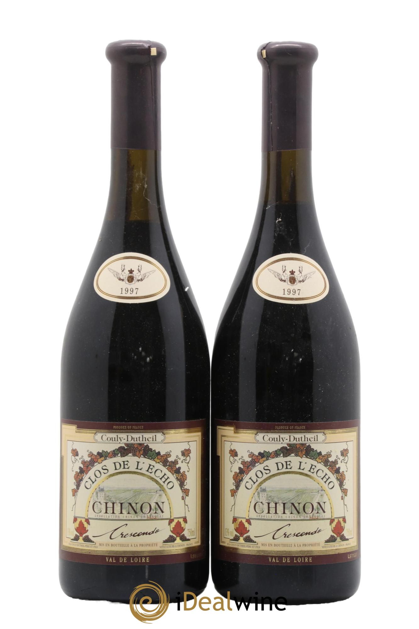 Chinon Clos de l'Echo Crescendo Couly-Dutheil (Domaine) 1997 - Lot de 2 bouteilles - 0