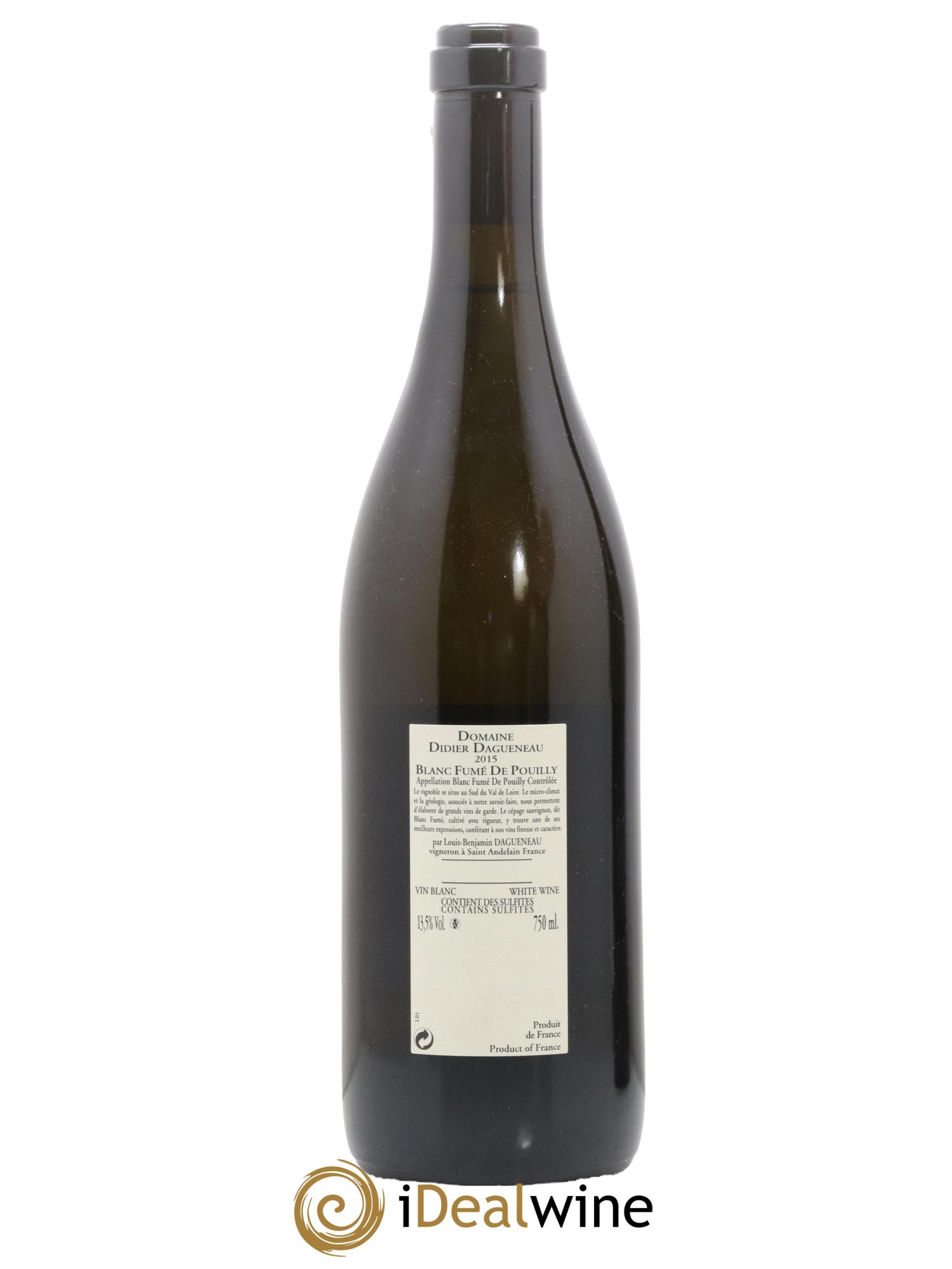 Vin de France (anciennement Pouilly-Fumé) Buisson Renard Dagueneau (Domaine Didier - Louis-Benjamin) 2015 - Lot de 1 bouteille - 1