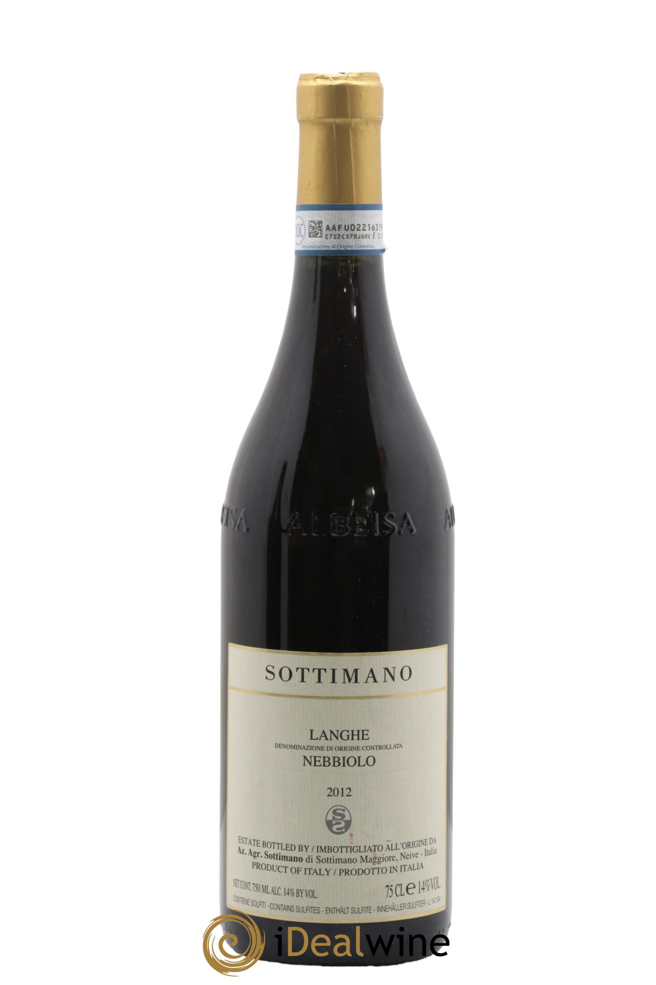 Langhe DOC Nebbiolo Sottimano 2012 - Lot de 1 bouteille - 0