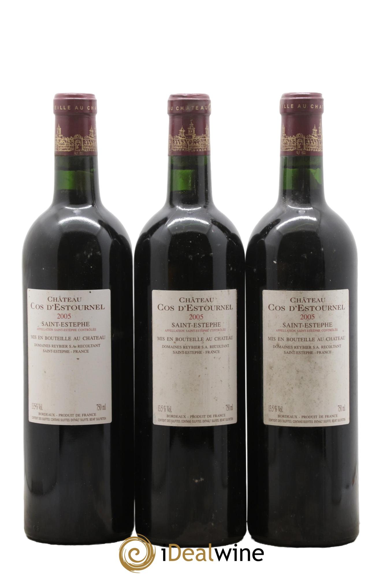 Cos d'Estournel 2ème Grand Cru Classé 2005 - Posten von 3 Flaschen - 1
