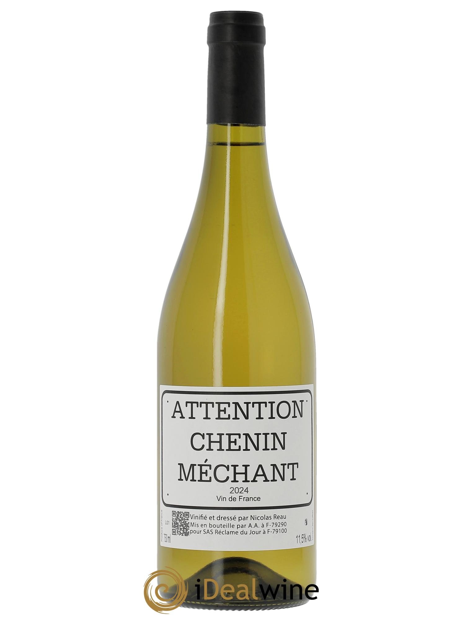 Vin de France Clos des Treilles Chenin Mechant Nicolas Réau  2024 - Lot de 1 bouteille - 0