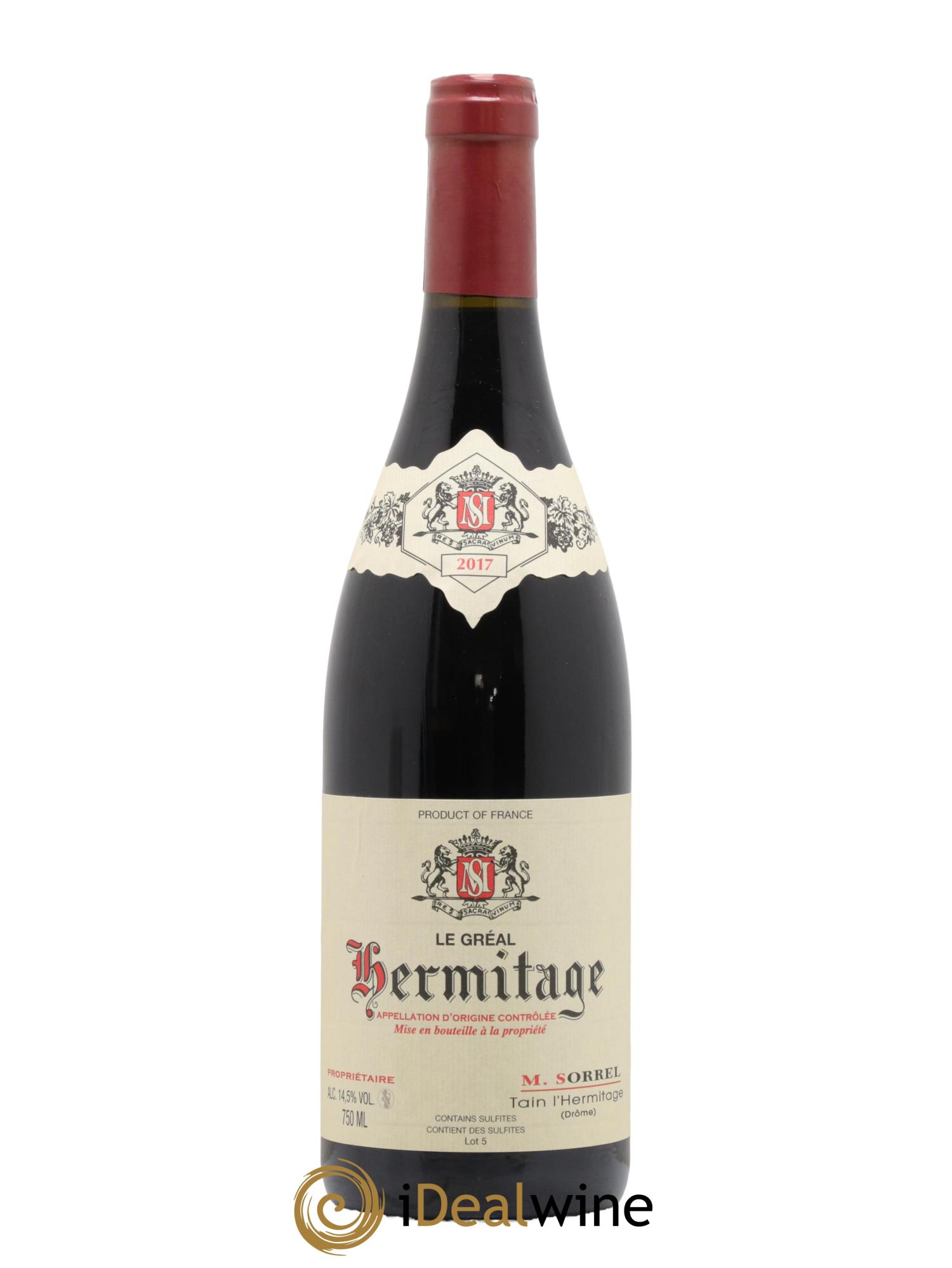 Hermitage Le Gréal Marc Sorrel 2017 - Lot de 1 bouteille - 0