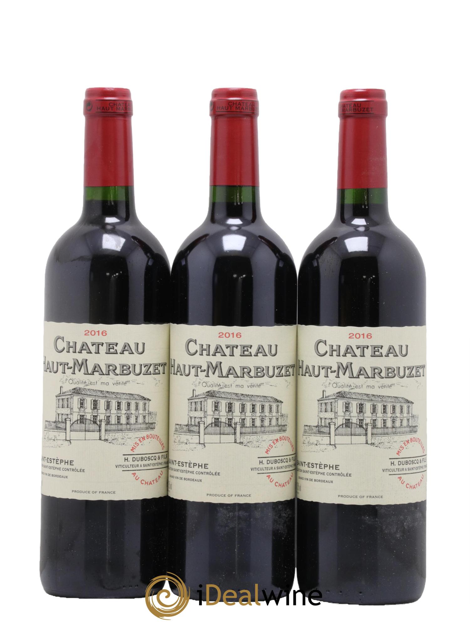 Château Haut Marbuzet 2016 - Lot de 3 bouteilles - 0