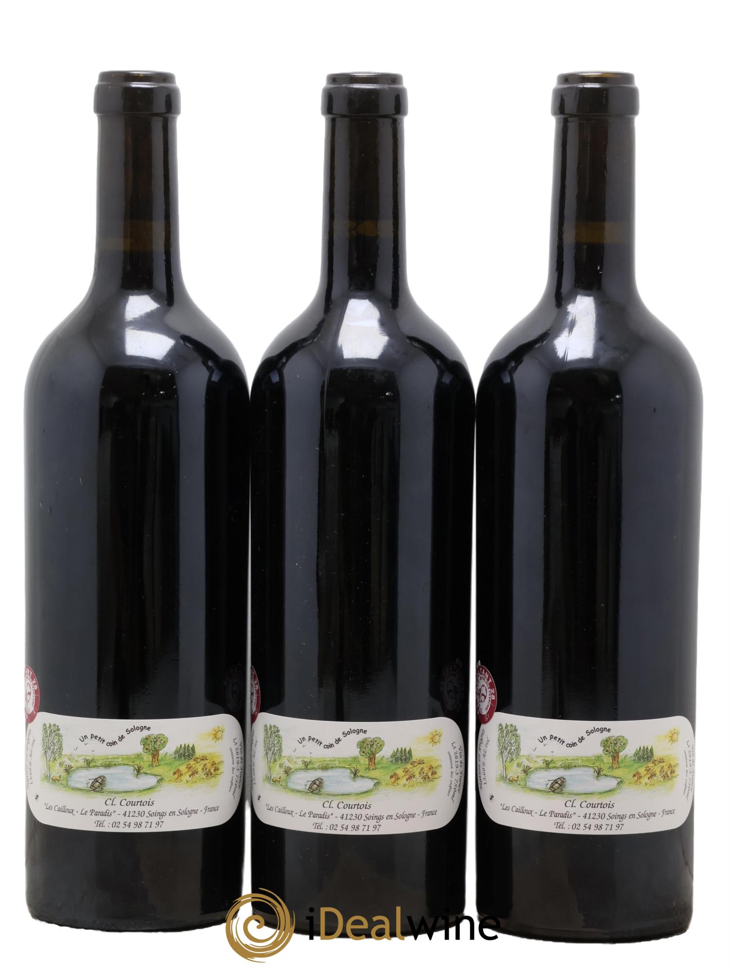 Vin de France Cabernet Franc Les Cailloux Du Paradis Claude Courtois 2019 - Lot de 3 bouteilles - 1