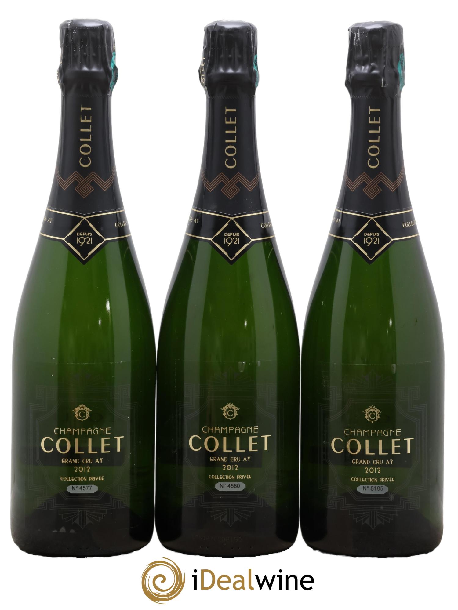 Champagne Aÿ Grand Cru Collection Privée Collet 2012 - Posten von 3 Flaschen - 0
