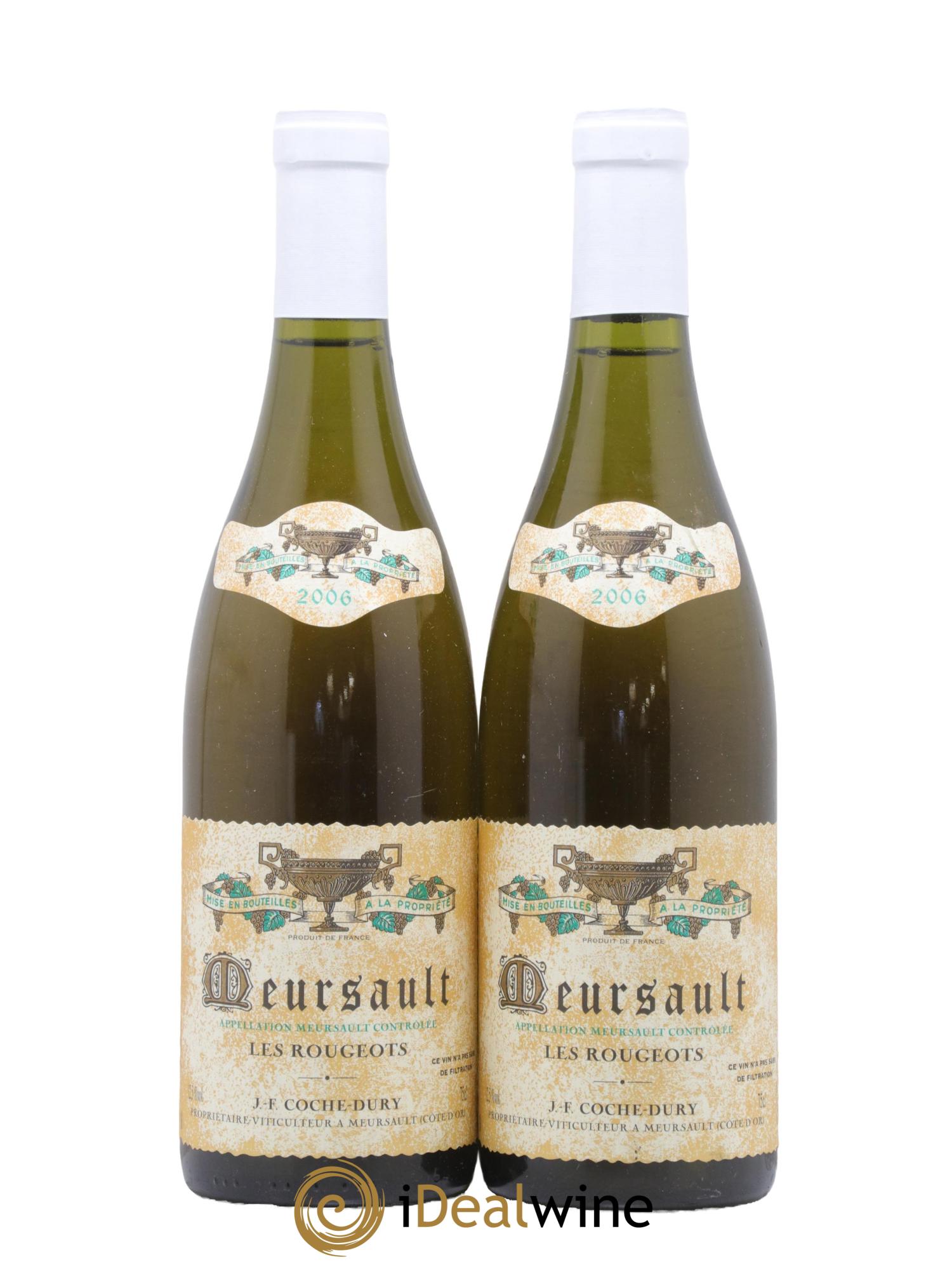 Meursault Les Rougeots Coche Dury (Domaine) 2006 - Lot of 2 bottles - 0