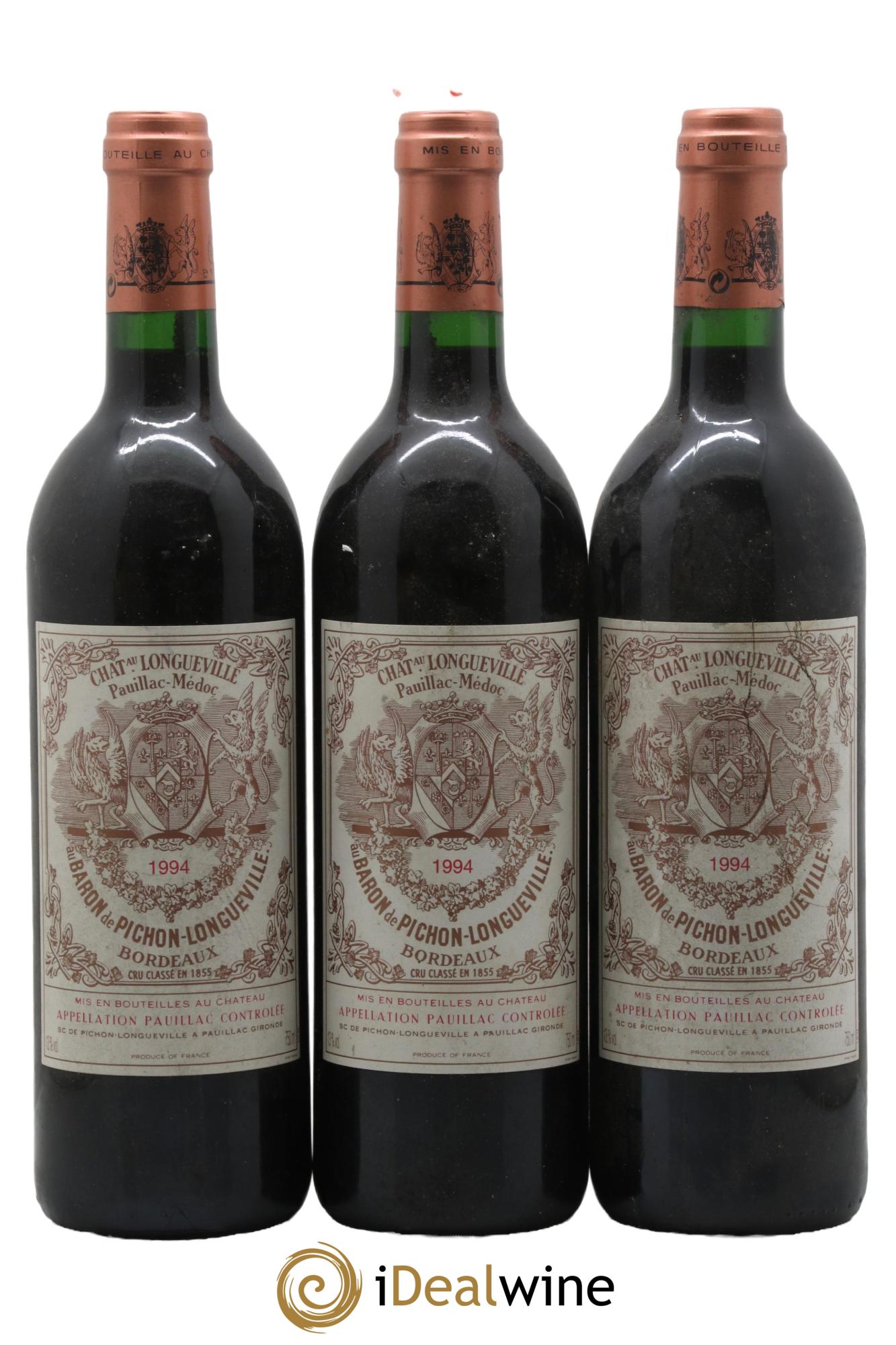 Pichon Longueville Baron 2ème Grand Cru Classé 1994 - Posten von 3 Flaschen - 0
