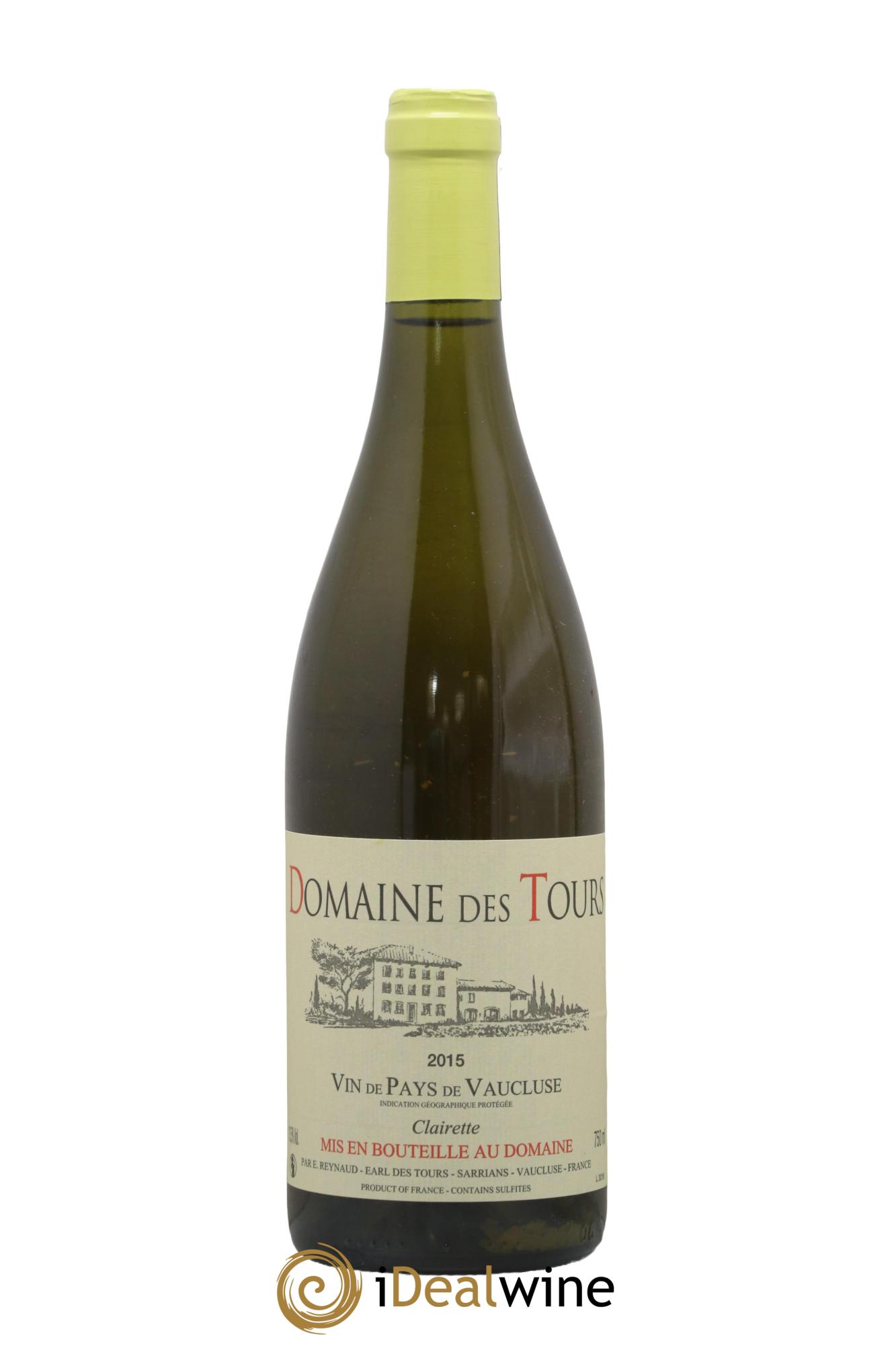 IGP Vaucluse (Vin de Pays de Vaucluse) Domaine des Tours Clairette Emmanuel Reynaud 2015 - Lot of 1 bottle - 0