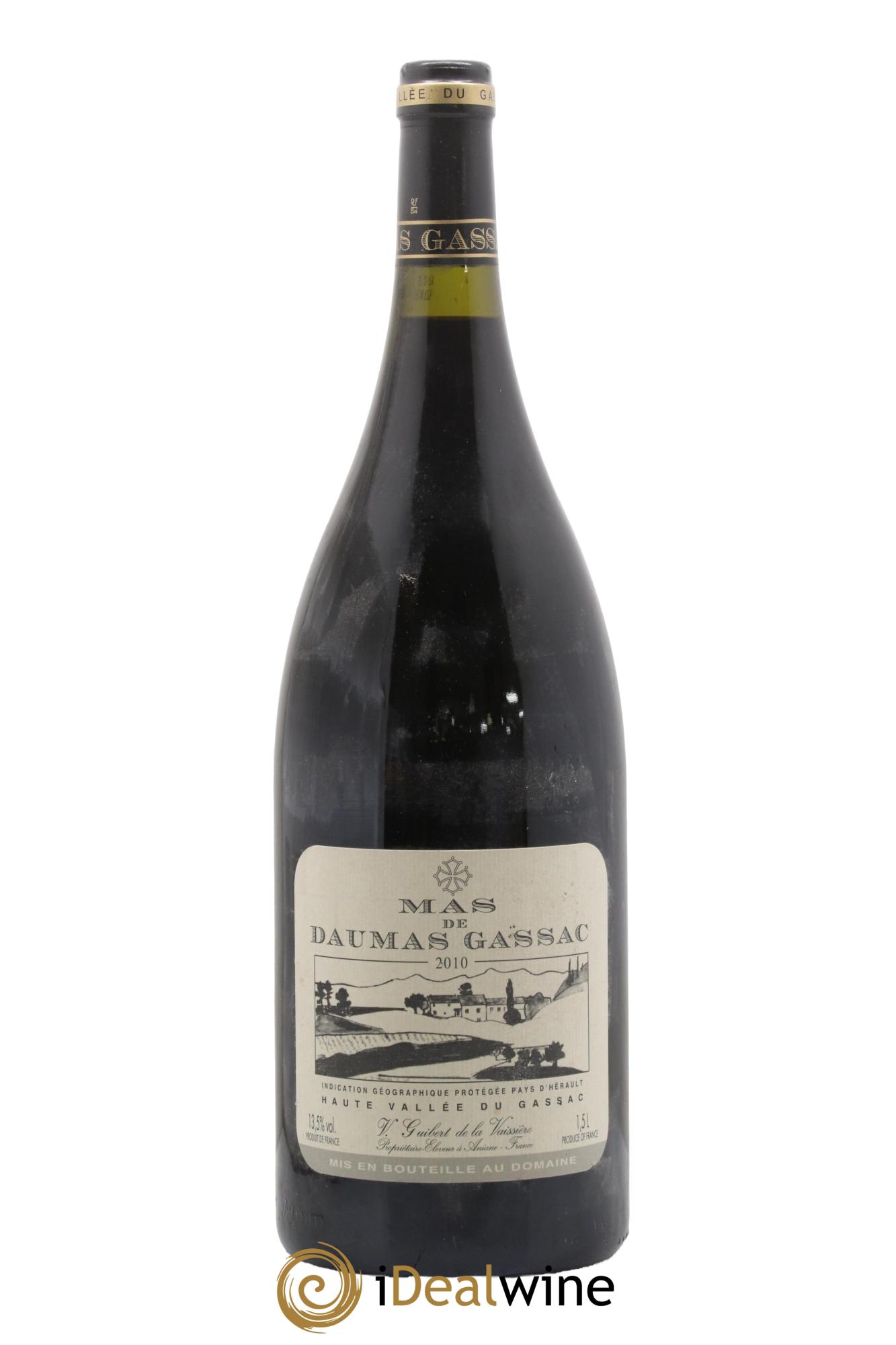 IGP St Guilhem-le-Désert - Cité d'Aniane Mas Daumas Gassac Famille Guibert de La Vaissière 2010 - Lot of 1 magnum - 0