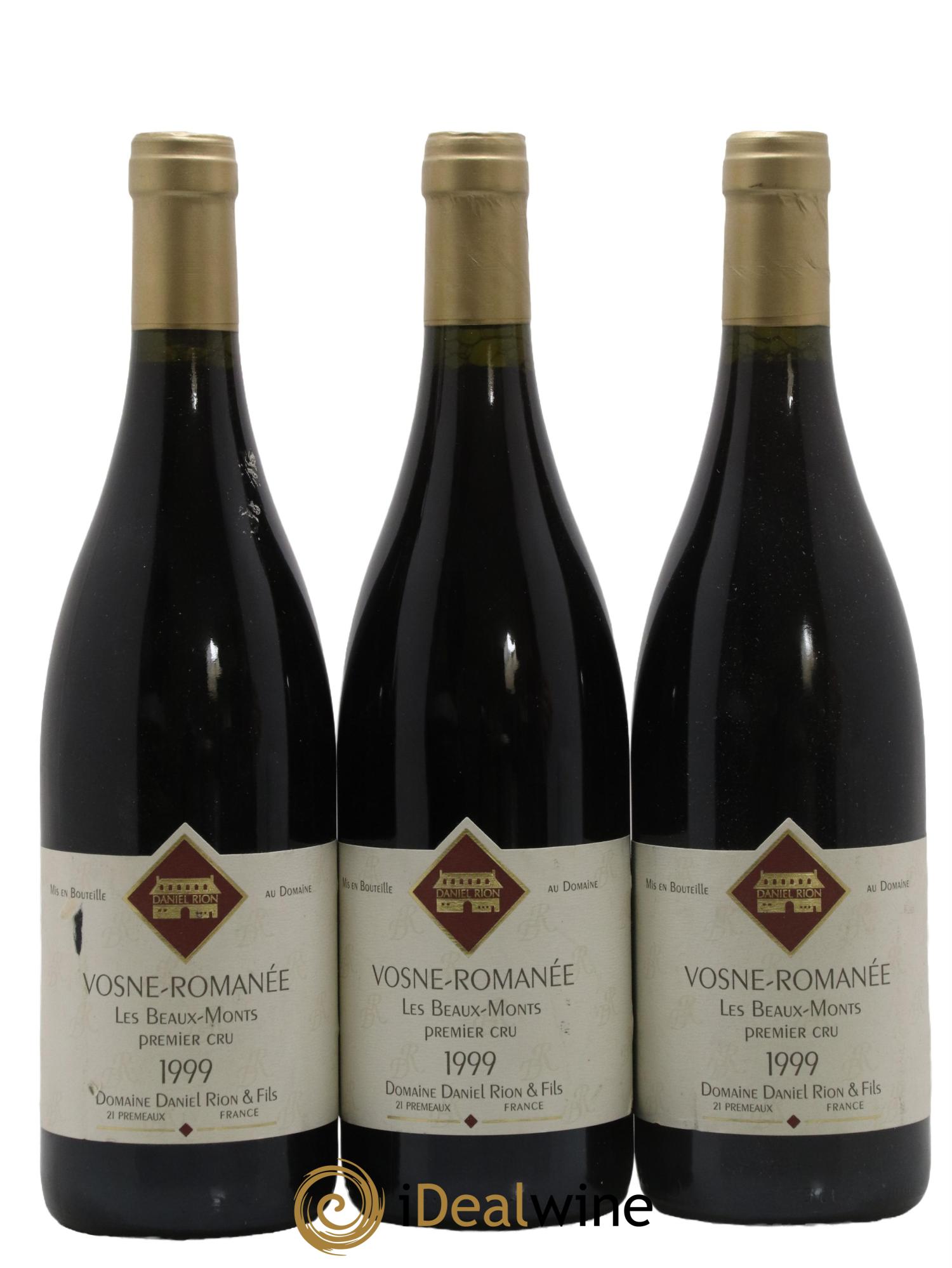 Vosne-Romanée 1er Cru Les Beaux Monts Daniel Rion 1999 - Lot de 3 bouteilles - 0