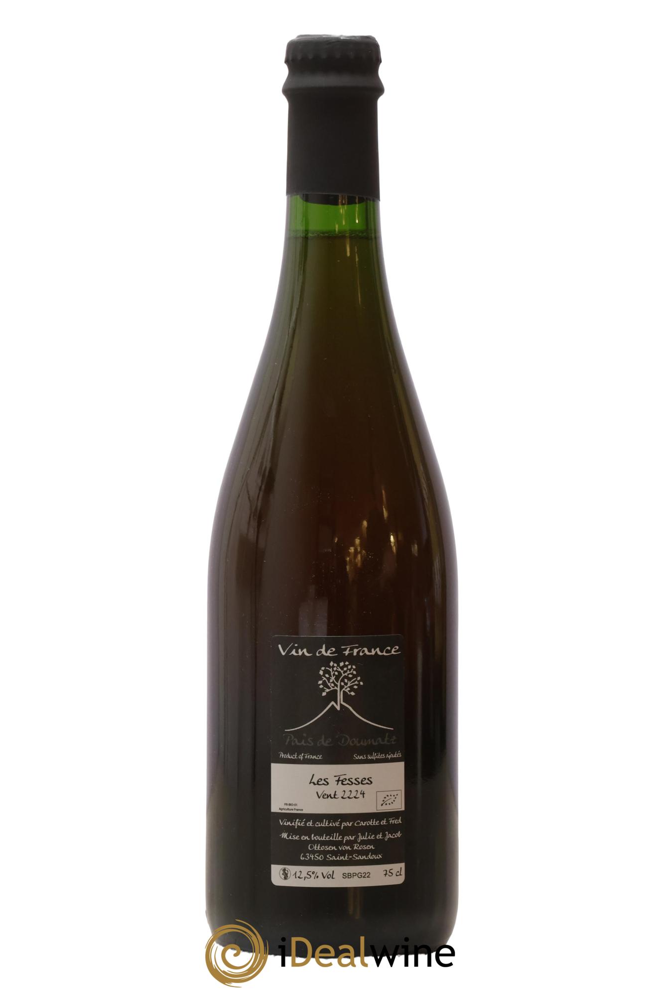 Vin de France Les Fesses Vignoble de l'Arbre Blanc 2022 - Lot de 1 bouteille - 1