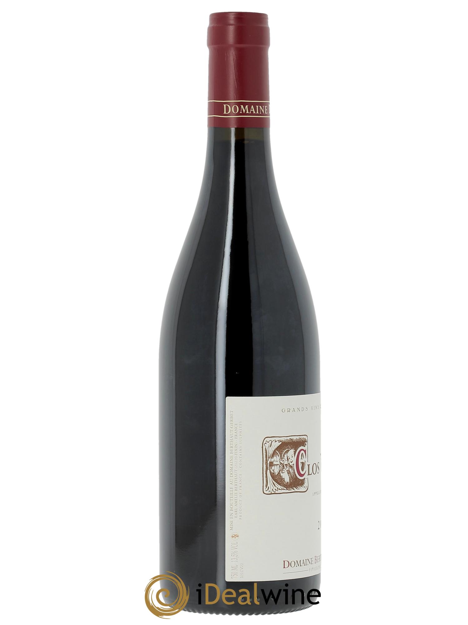 Clos de Vougeot Berthaut Gerbet (Domaine) 2022 - Lot de 1 bouteille - 1