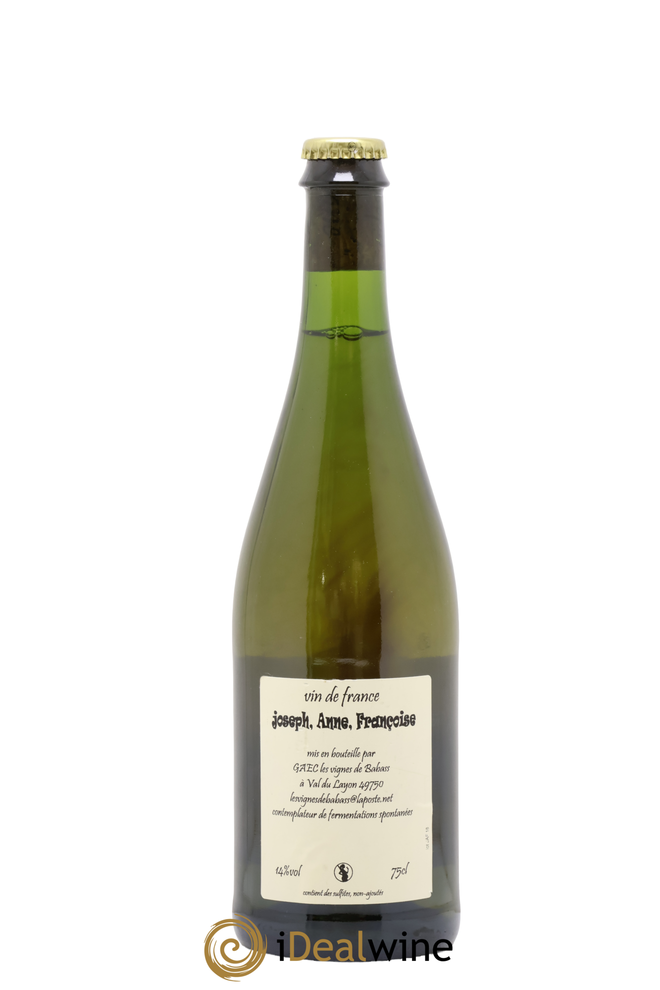 Vin de France Joseph, Anne, Françoise GAEC Les Vignes de Babass 2018 - Lot de 1 bouteille - 1