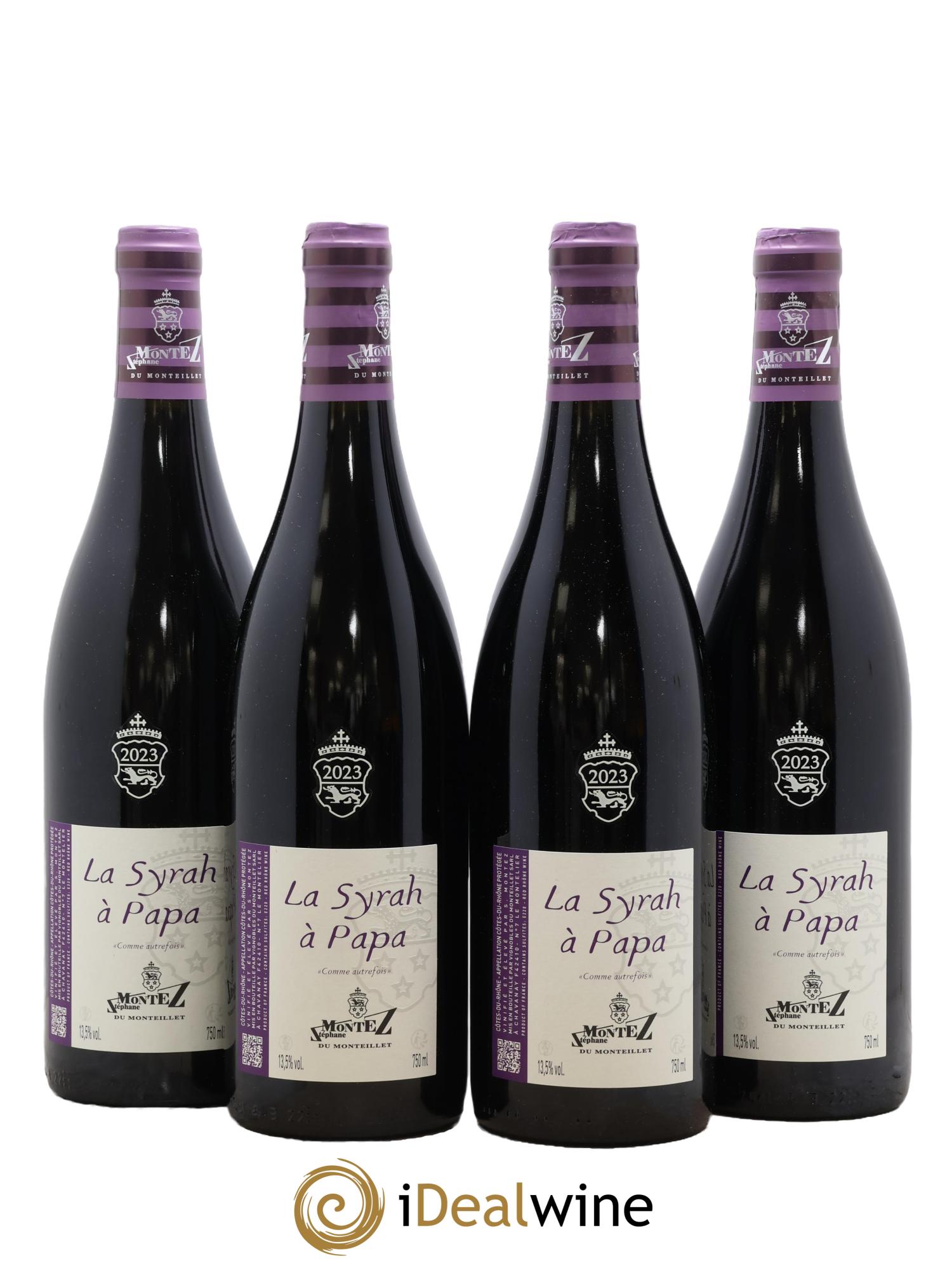 Vin de France La Syrah à Papa Monteillet (Domaine du) - Stéphane Montez 2023 - Lotto di 4 bottiglie - 0