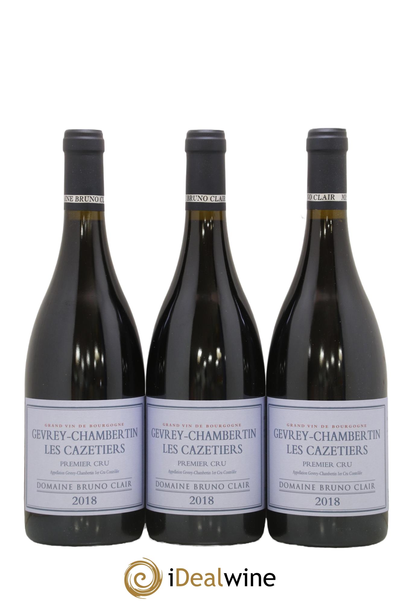 Gevrey-Chambertin 1er Cru Les Cazetiers Bruno Clair (Domaine) 2018 - Lot of 3 bottles - 0
