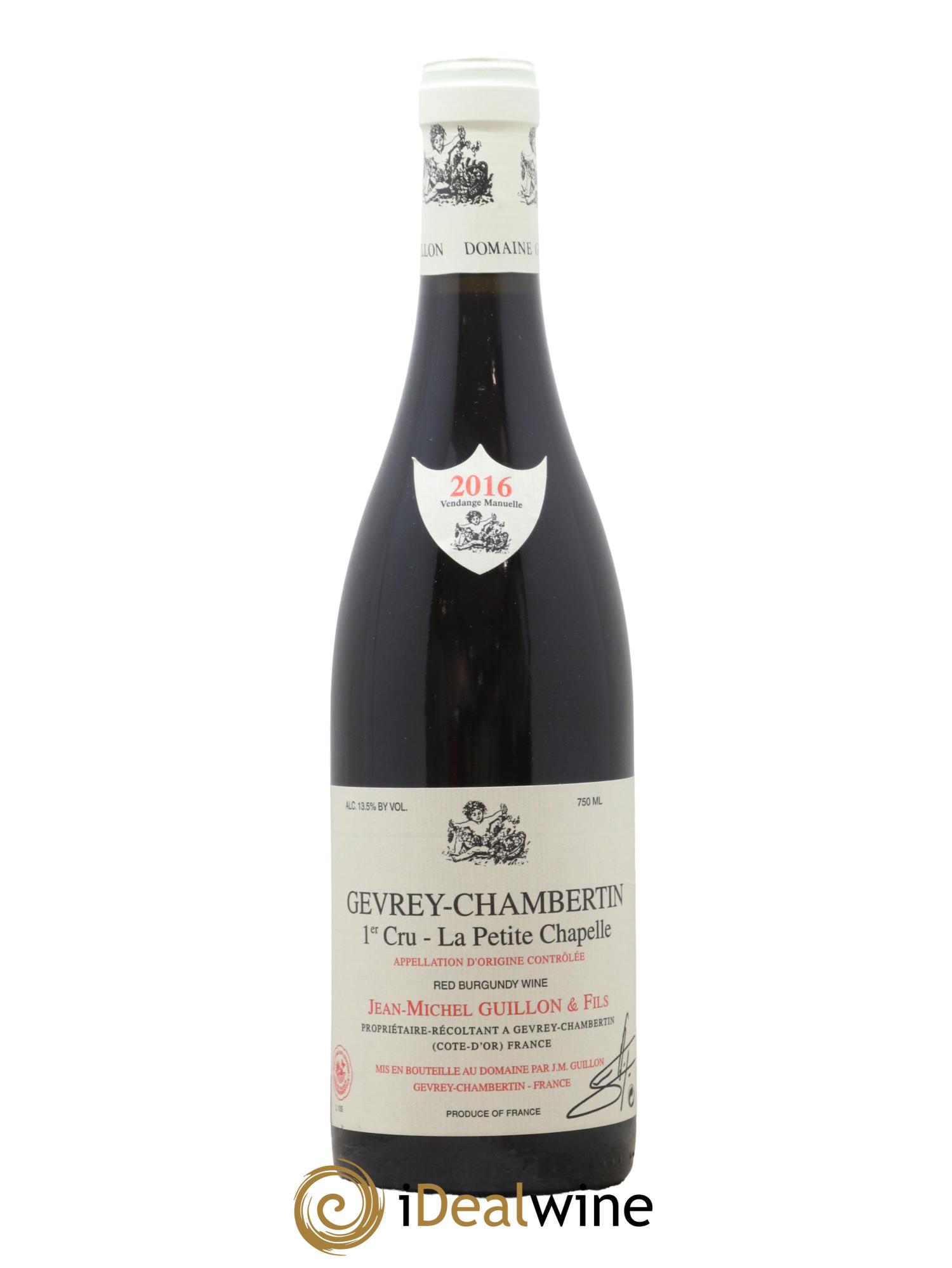 Gevrey-Chambertin 1er Cru Petite Chapelle Jean-Michel Guillon 2016 - Lot de 1 bouteille - 0