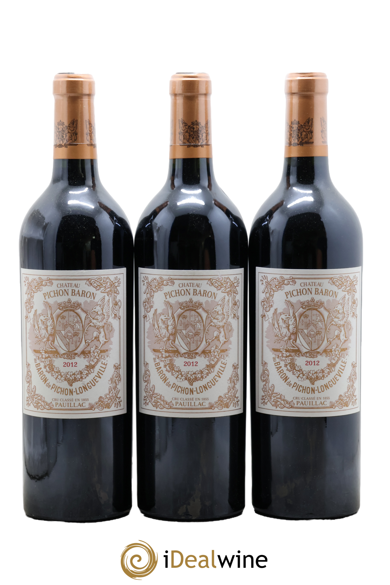 Pichon Longueville Baron 2ème Grand Cru Classé 2012 - Lot of 3 bottles - 0