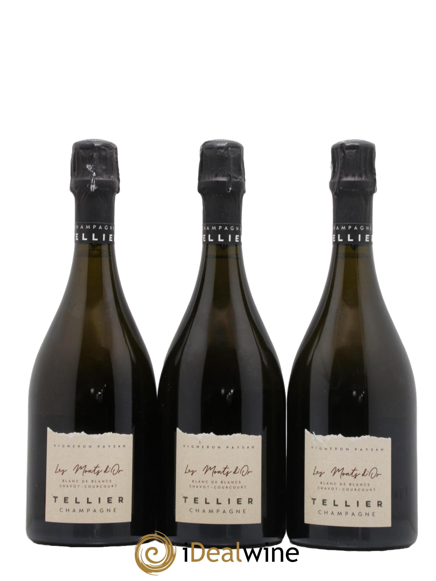 Les Monts d'Or Blanc de Blancs Extra-Brut Tellier 2016 - Lot de 3 bouteilles - 0