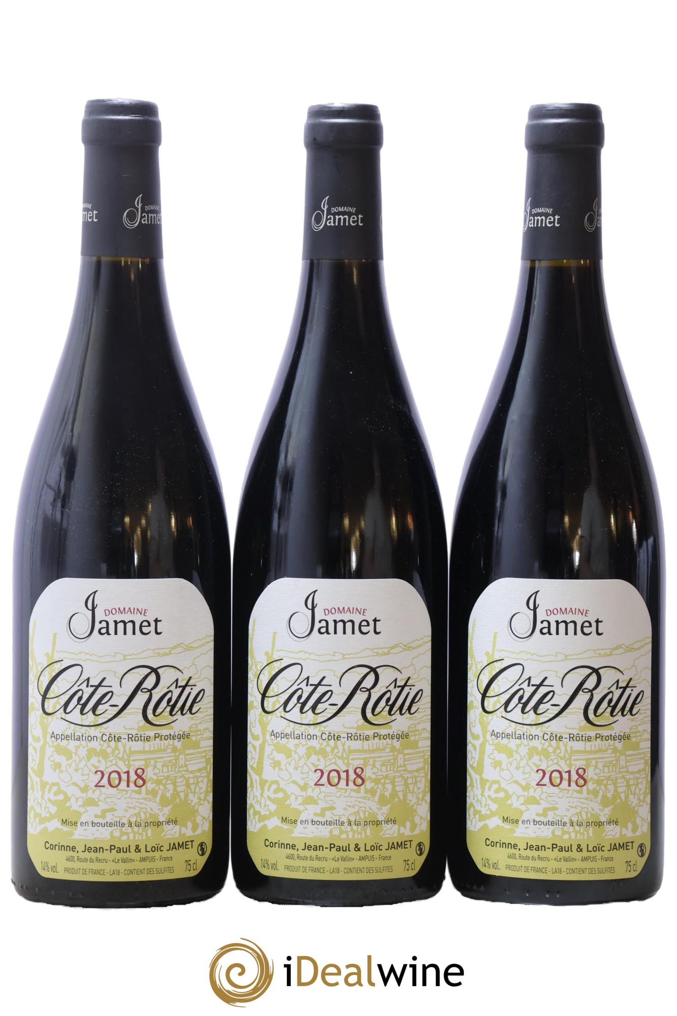 Côte-Rôtie Jamet (Domaine) 2018 - Lot of 3 bottles - 0