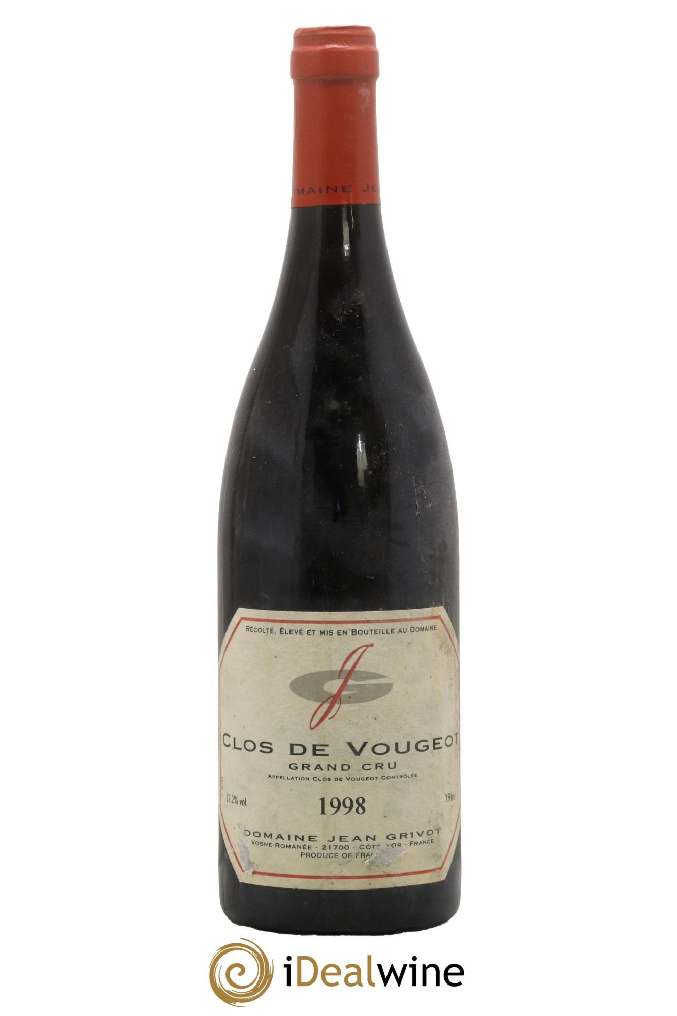 Clos de Vougeot Grand Cru Jean Grivot 1998 - Lot of 1 bottle - 0