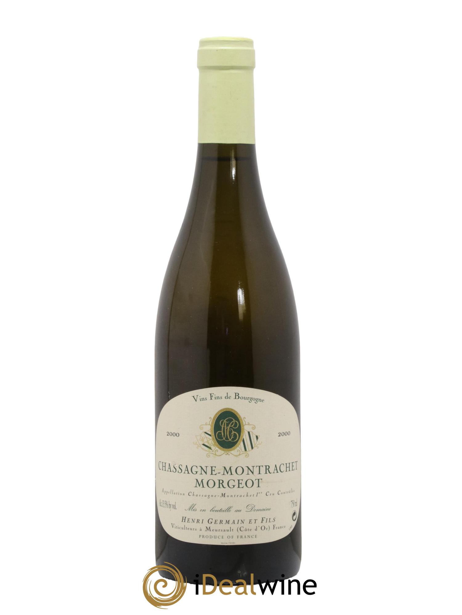 Chassagne-Montrachet 1er Cru Morgeot Henri Germain 2000 - Lot de 1 bouteille - 0