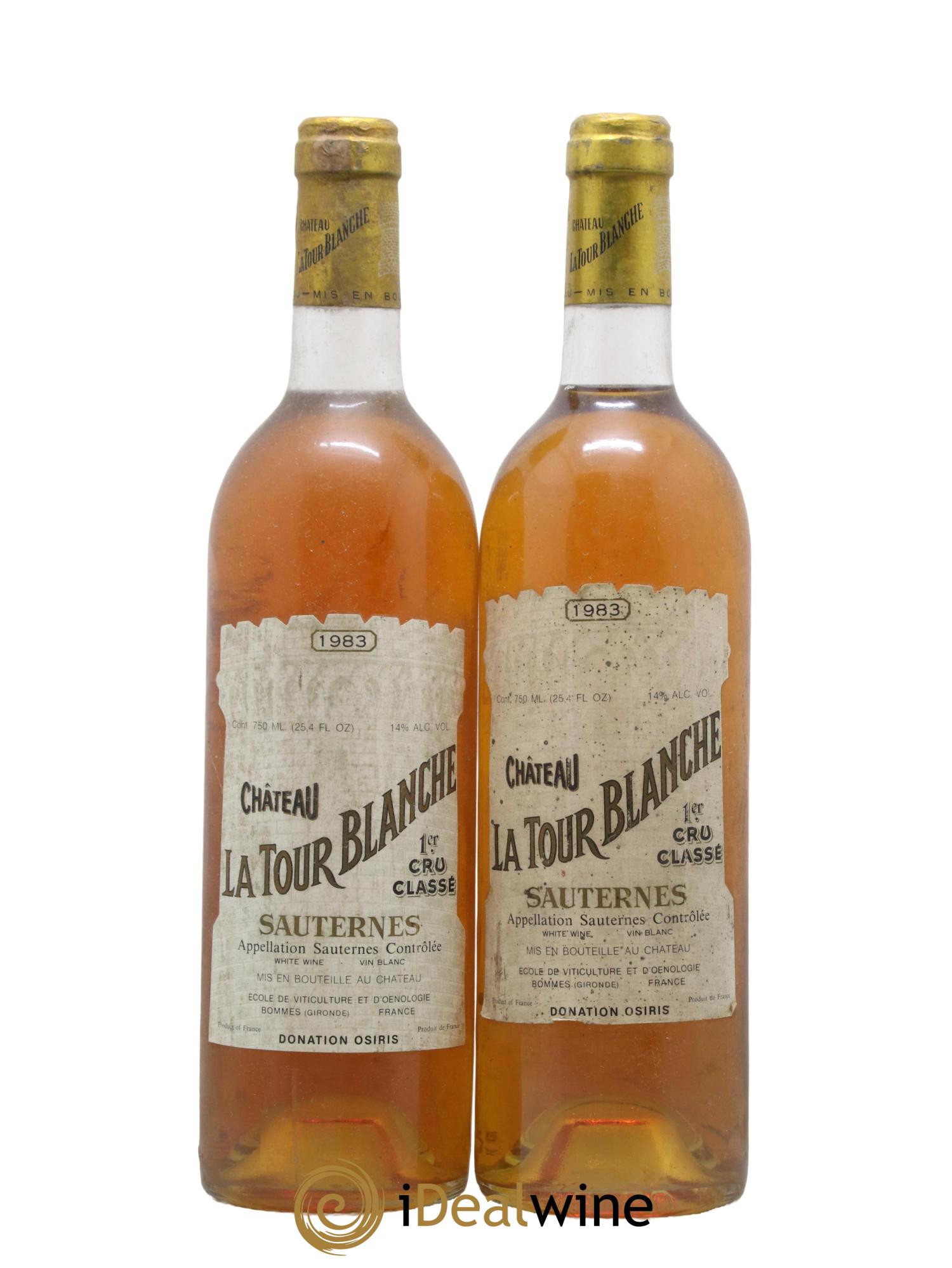 Château la Tour Blanche 1er Grand Cru Classé 1983 - Lotto di 2 bottiglie - 0