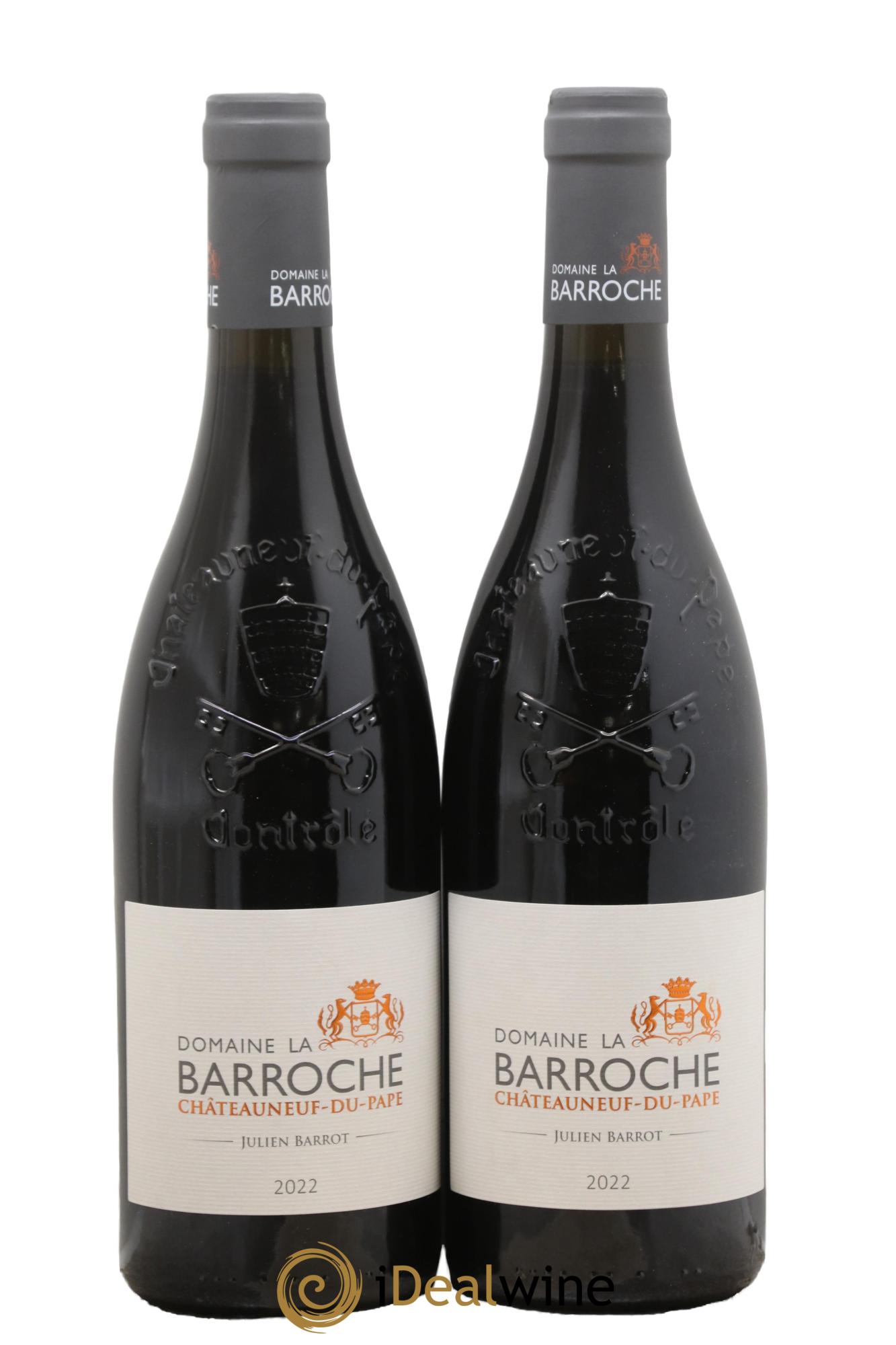 Châteauneuf-du-Pape La Barroche (Domaine de) Julien Barrot 2022 - Lotto di 2 bottiglie - 0