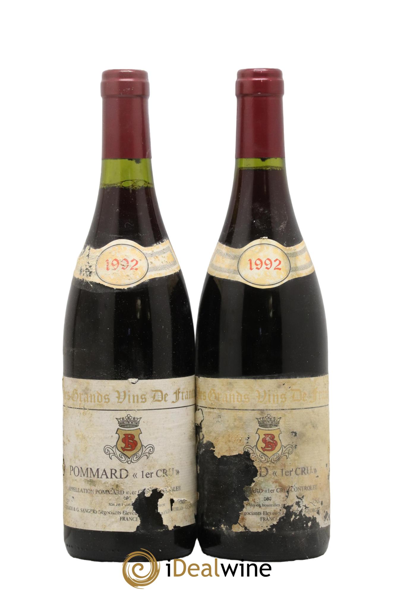 Pommard 1er Cru Benadi et Sangers 1992 - Posten von 2 Flaschen - 0