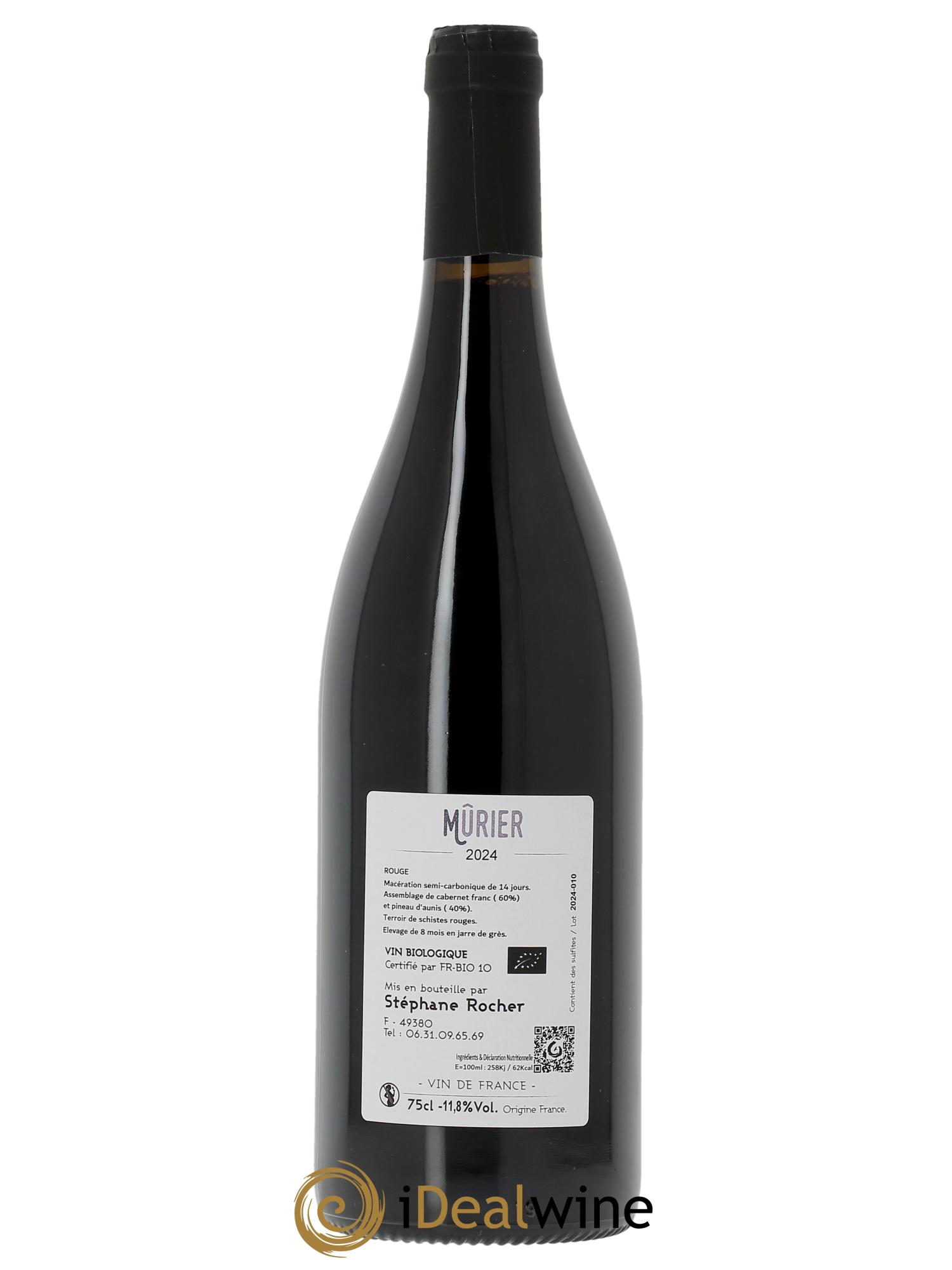 Vin de France Les Mûriers La Ferme du Mont Benault - Stéphane Rocher  2024 - Lot de 1 bouteille - 1