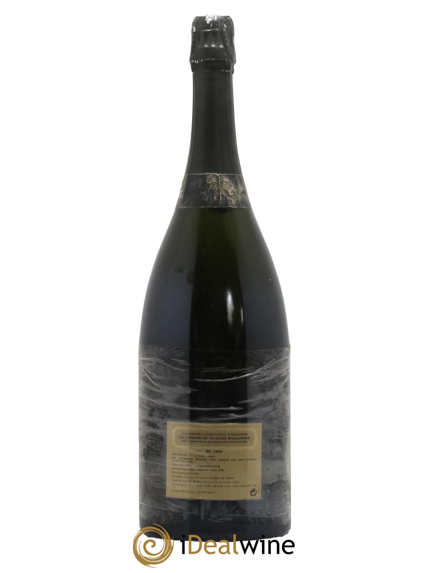 R.D. Extra-Brut Bollinger 1990 - Lotto di 1 magnum - 1